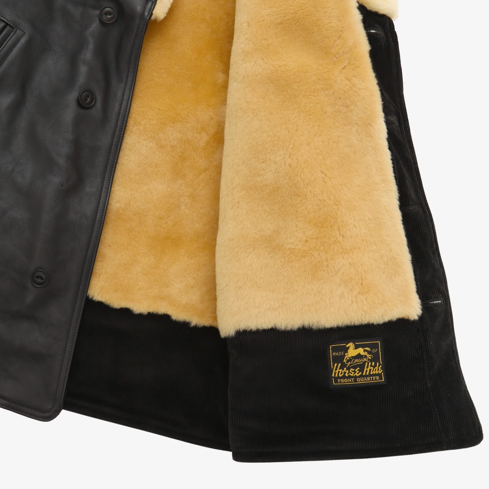 Shawl Collar Leather Coat - Image 4