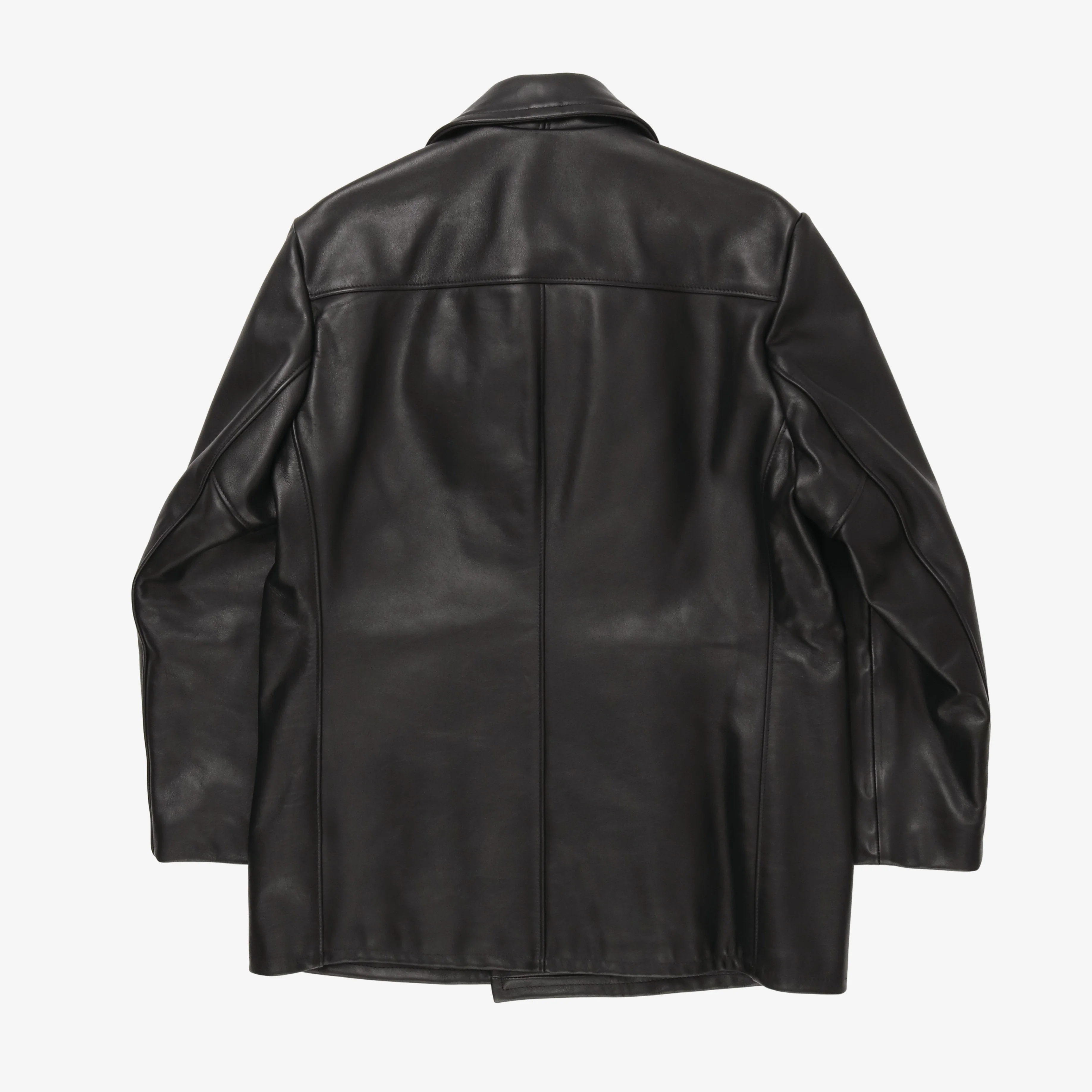 Leather Naval Peacoat - Image 2