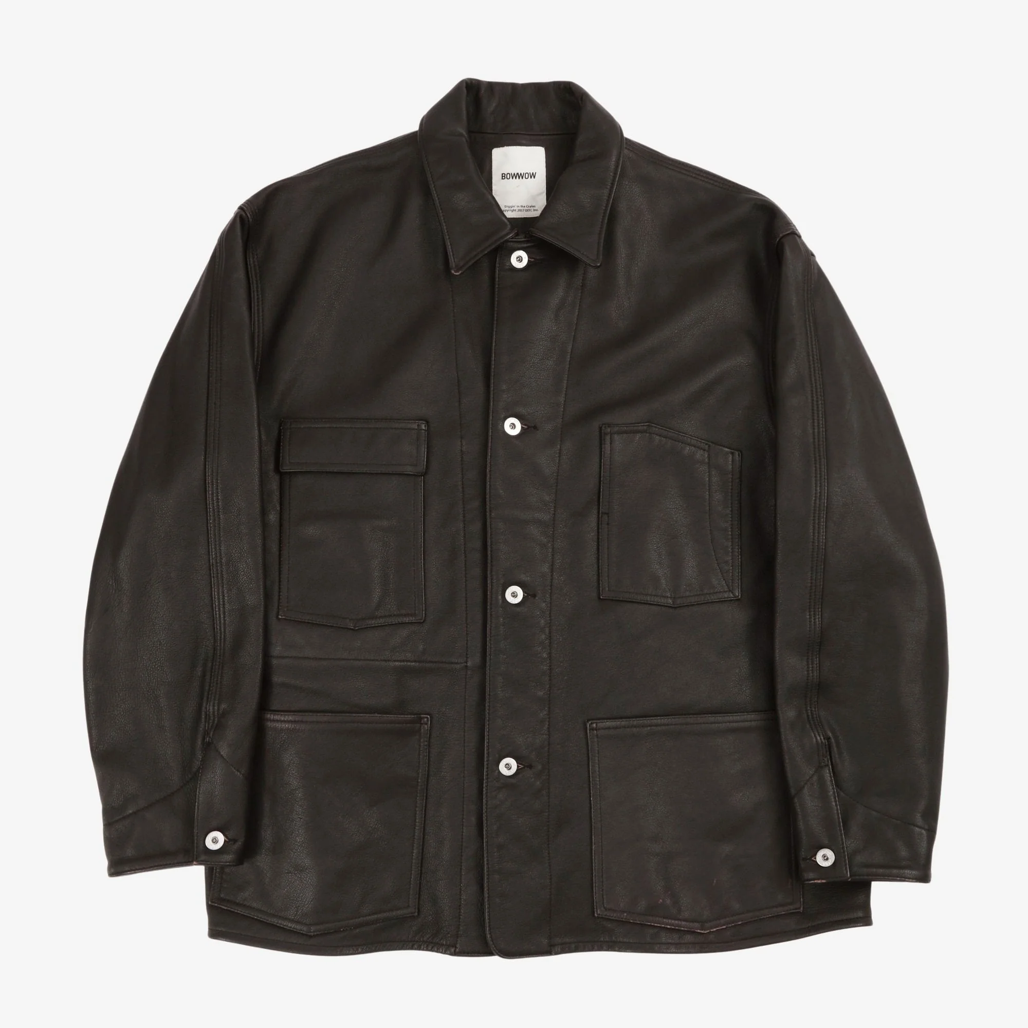 Leather Woven Chore Coat
