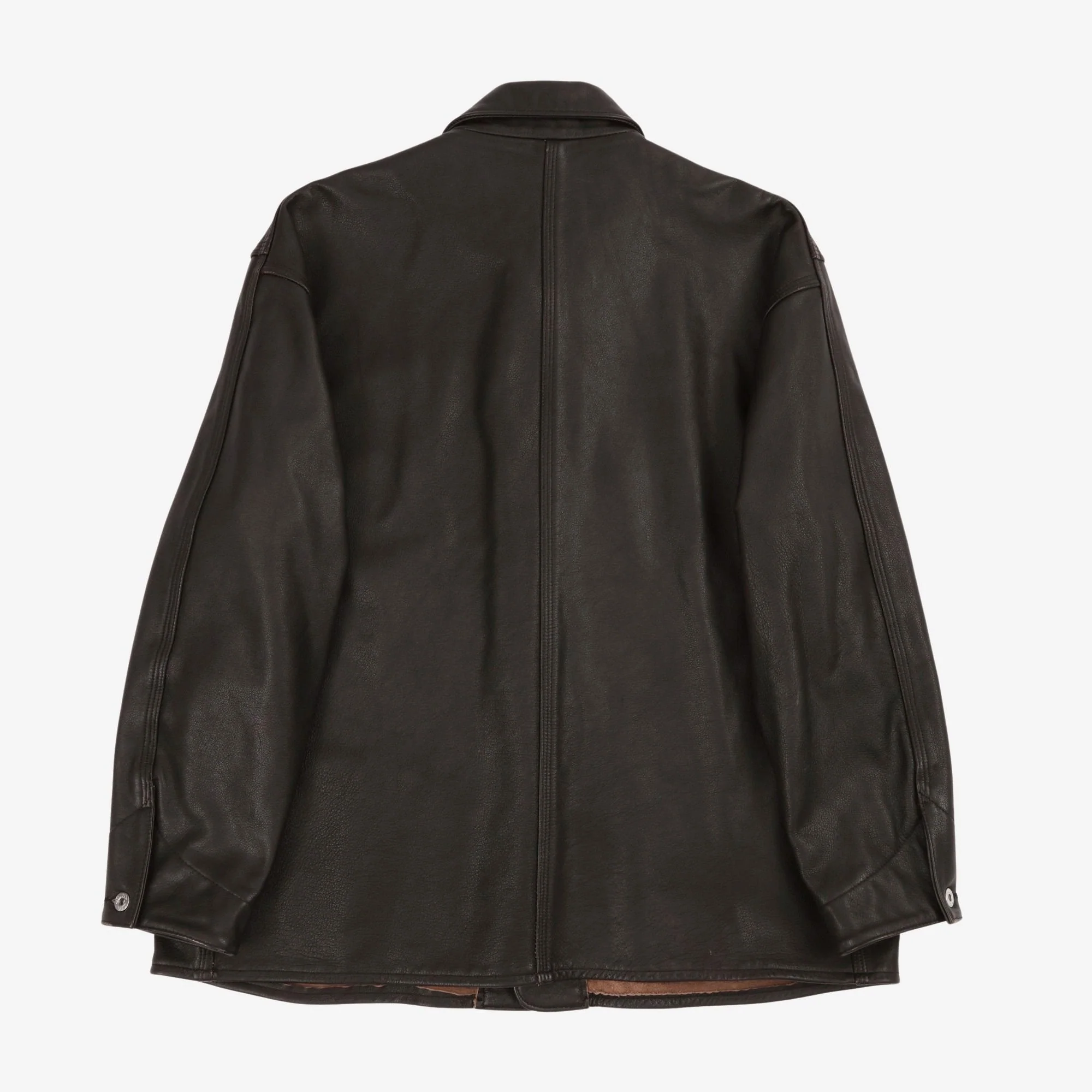 Leather Woven Chore Coat - Image 2