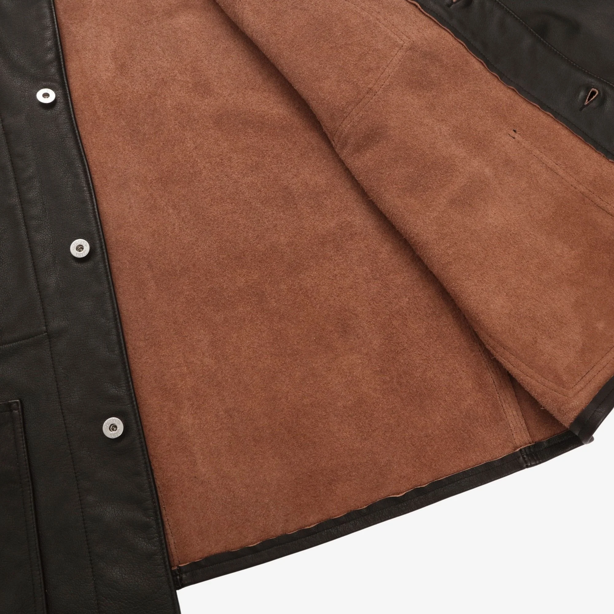 Leather Woven Chore Coat - Image 4