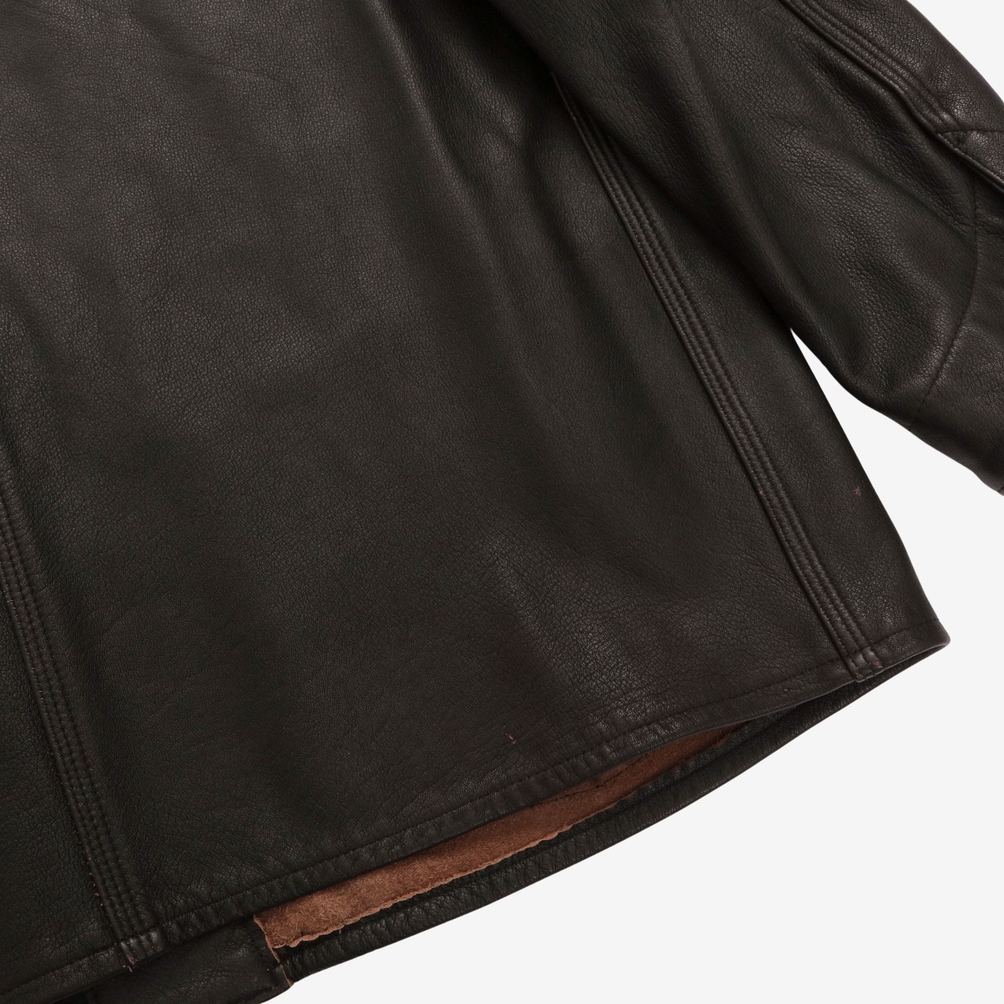 Leather Woven Chore Coat - Image 5