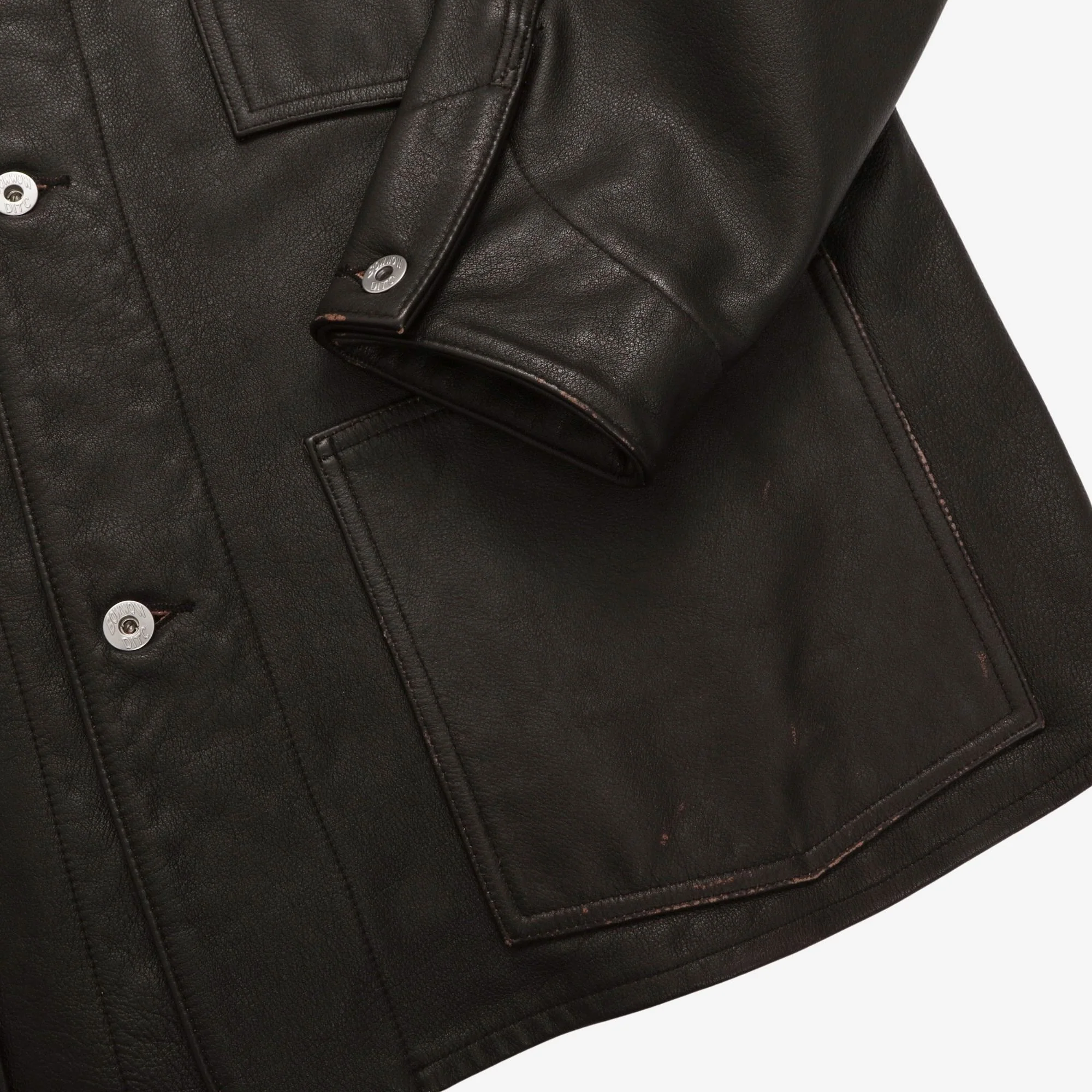 Leather Woven Chore Coat - Image 6