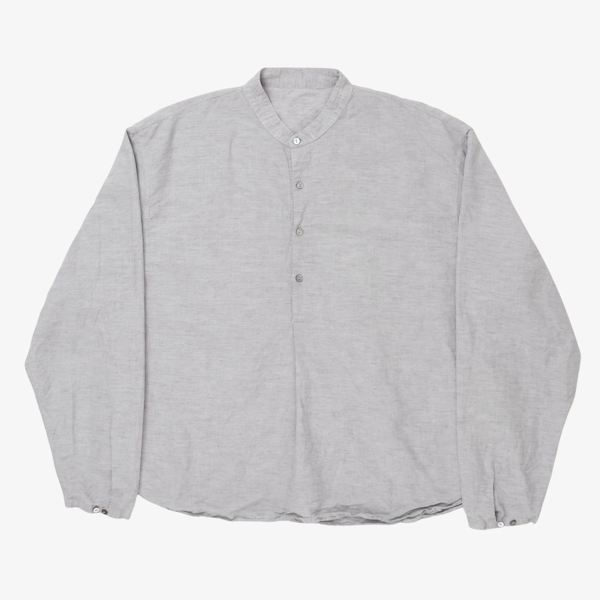 Linen Twill Melange Popover Shirt