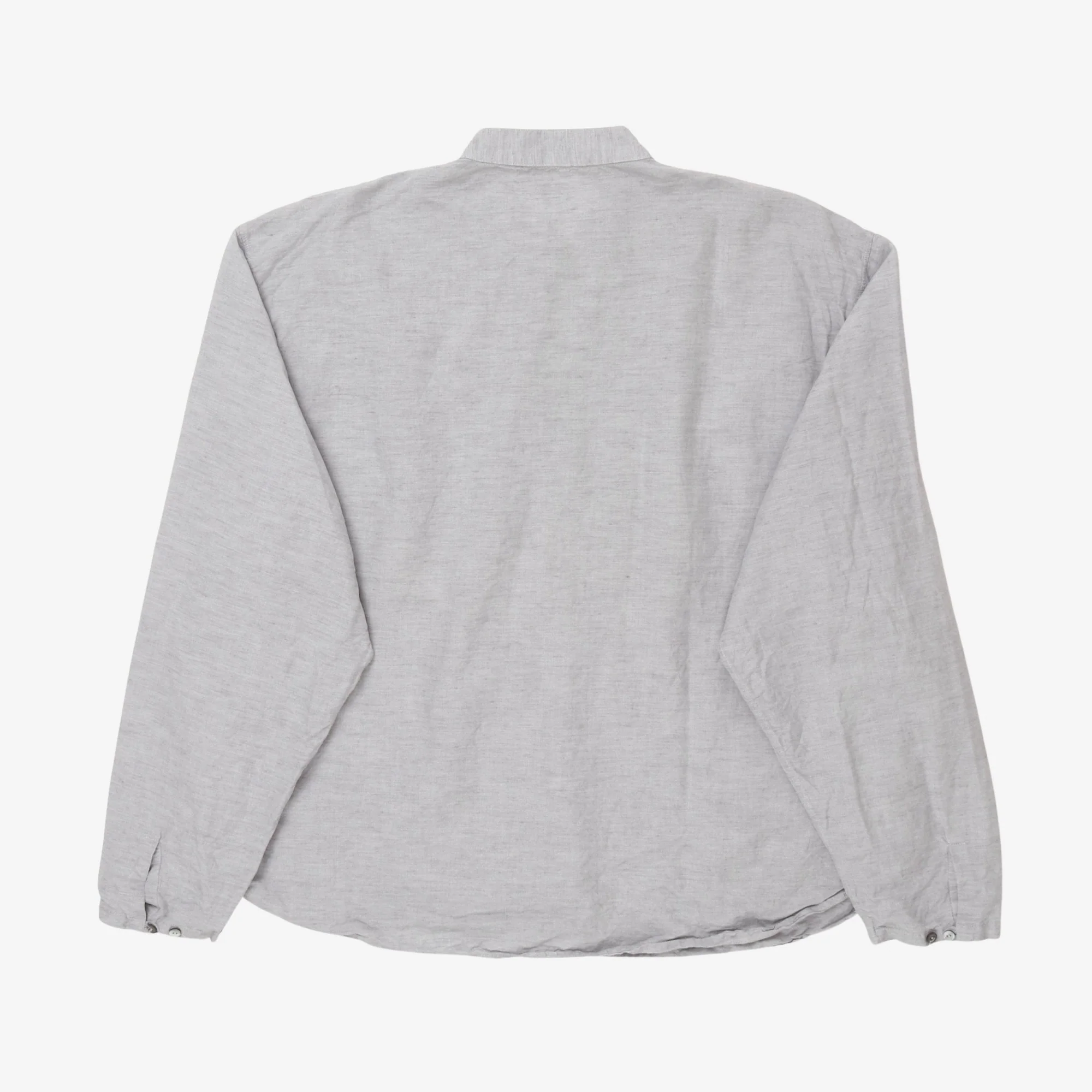Linen Twill Melange Popover Shirt - Image 2