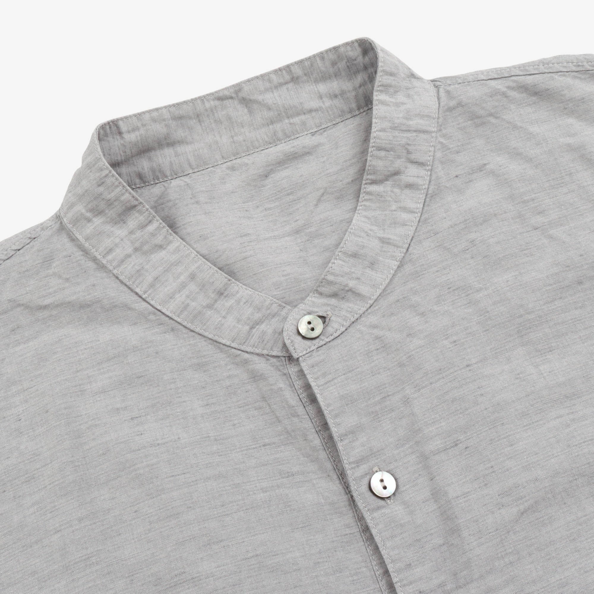 Linen Twill Melange Popover Shirt - Image 3