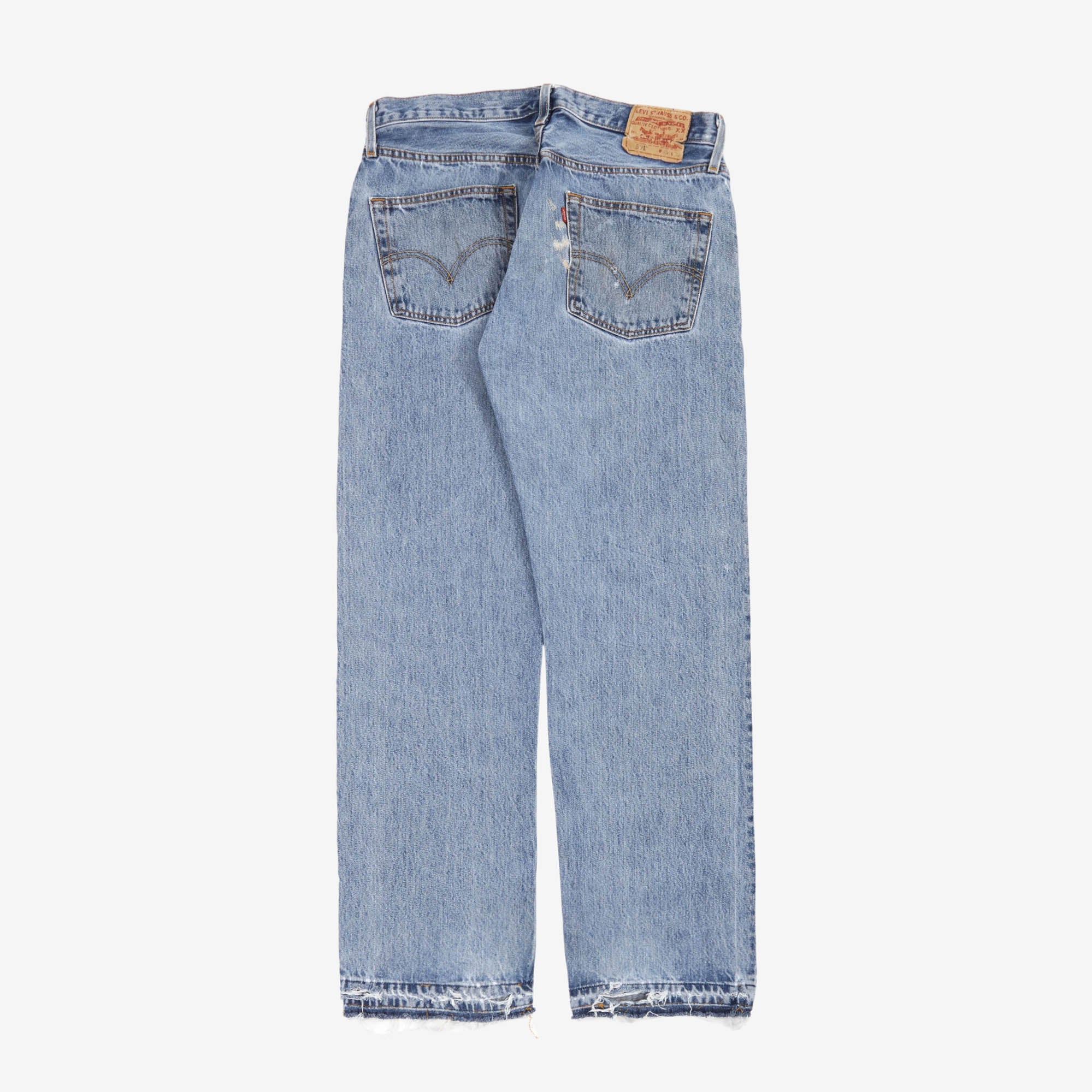 Vintage 501 Distressed Denim USA (35W X 32L) - Image 2