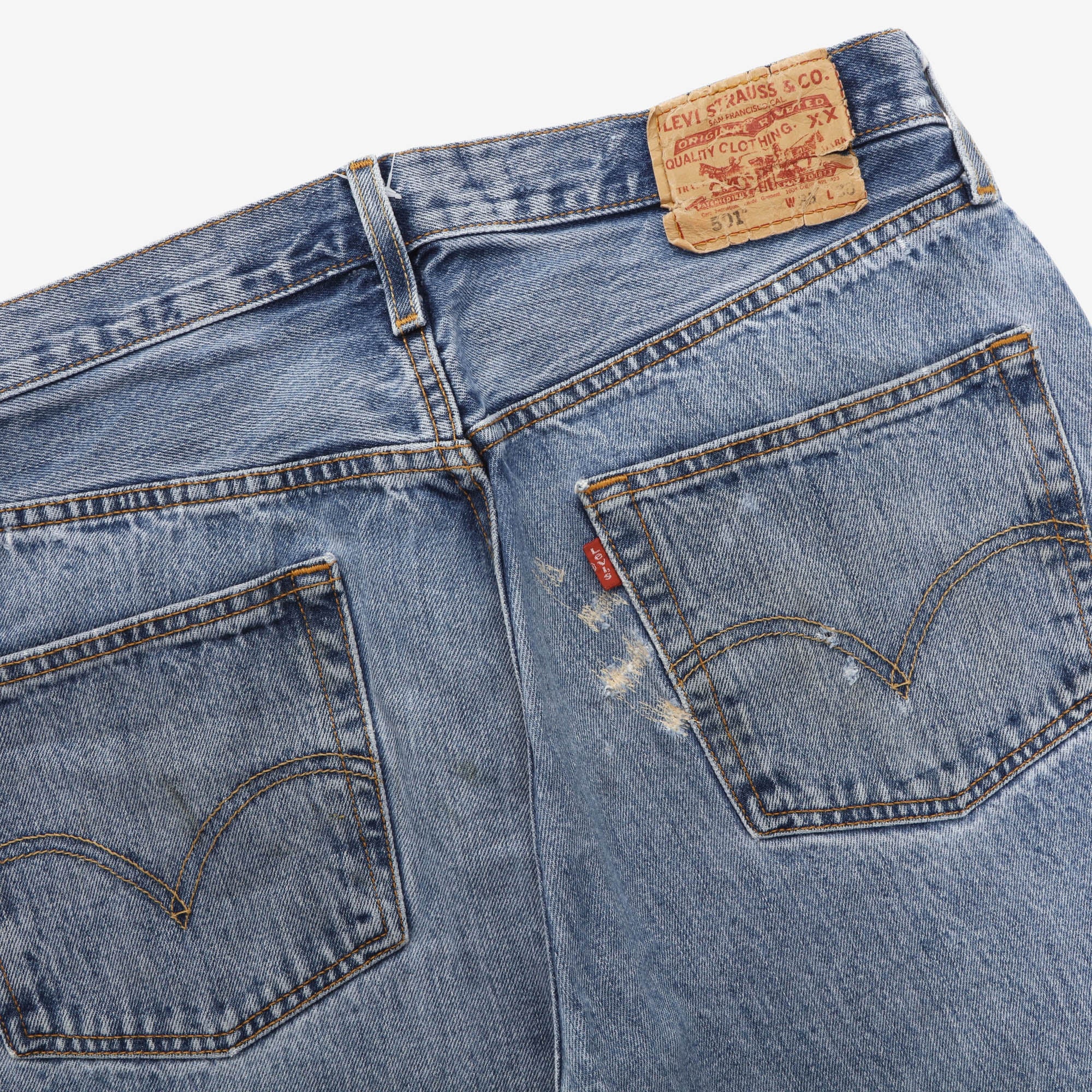 Vintage 501 Distressed Denim USA (35W X 32L) - Image 6