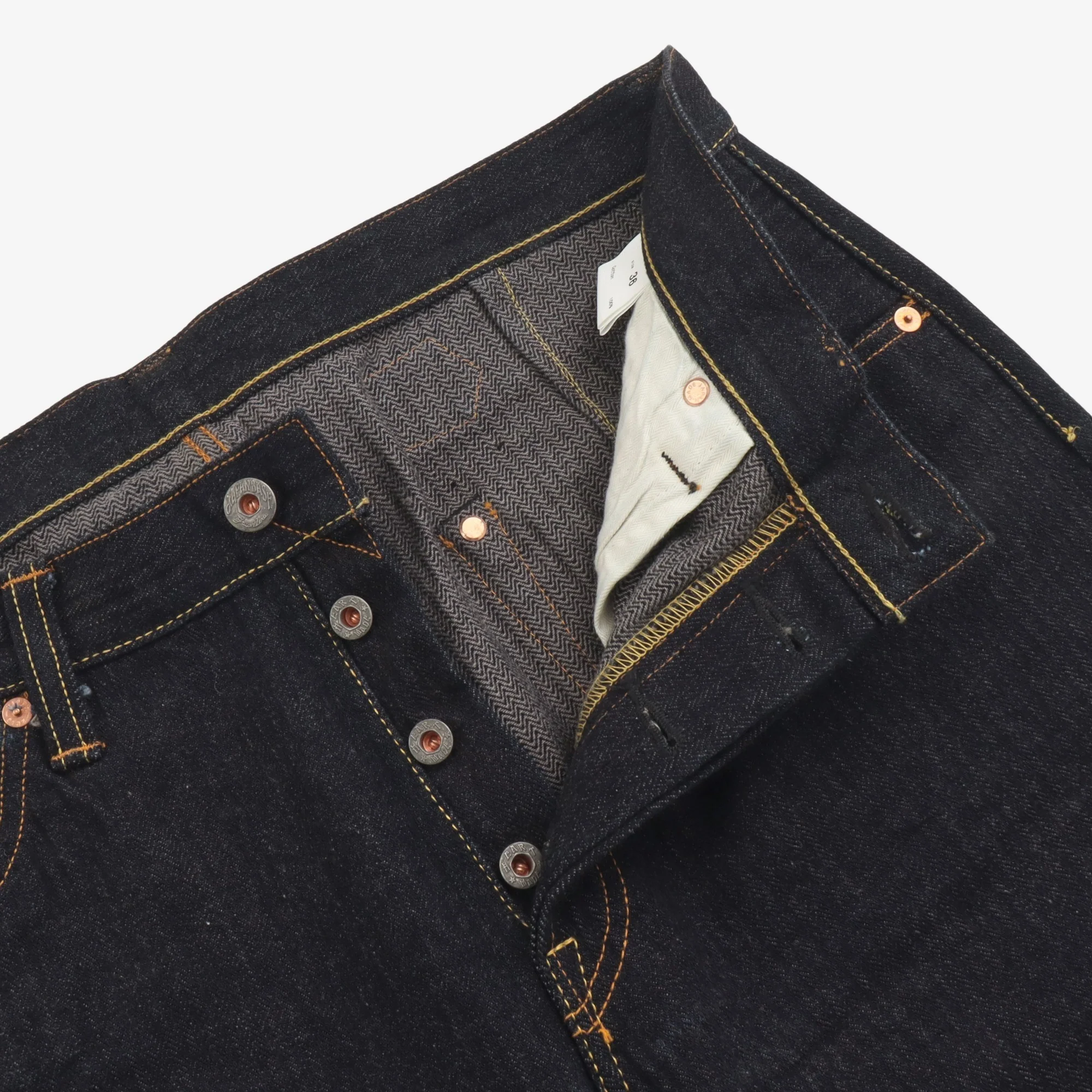 R2SL02 HBT Cinch Back Selvedge Denim (34W X 25.5L) - Image 3
