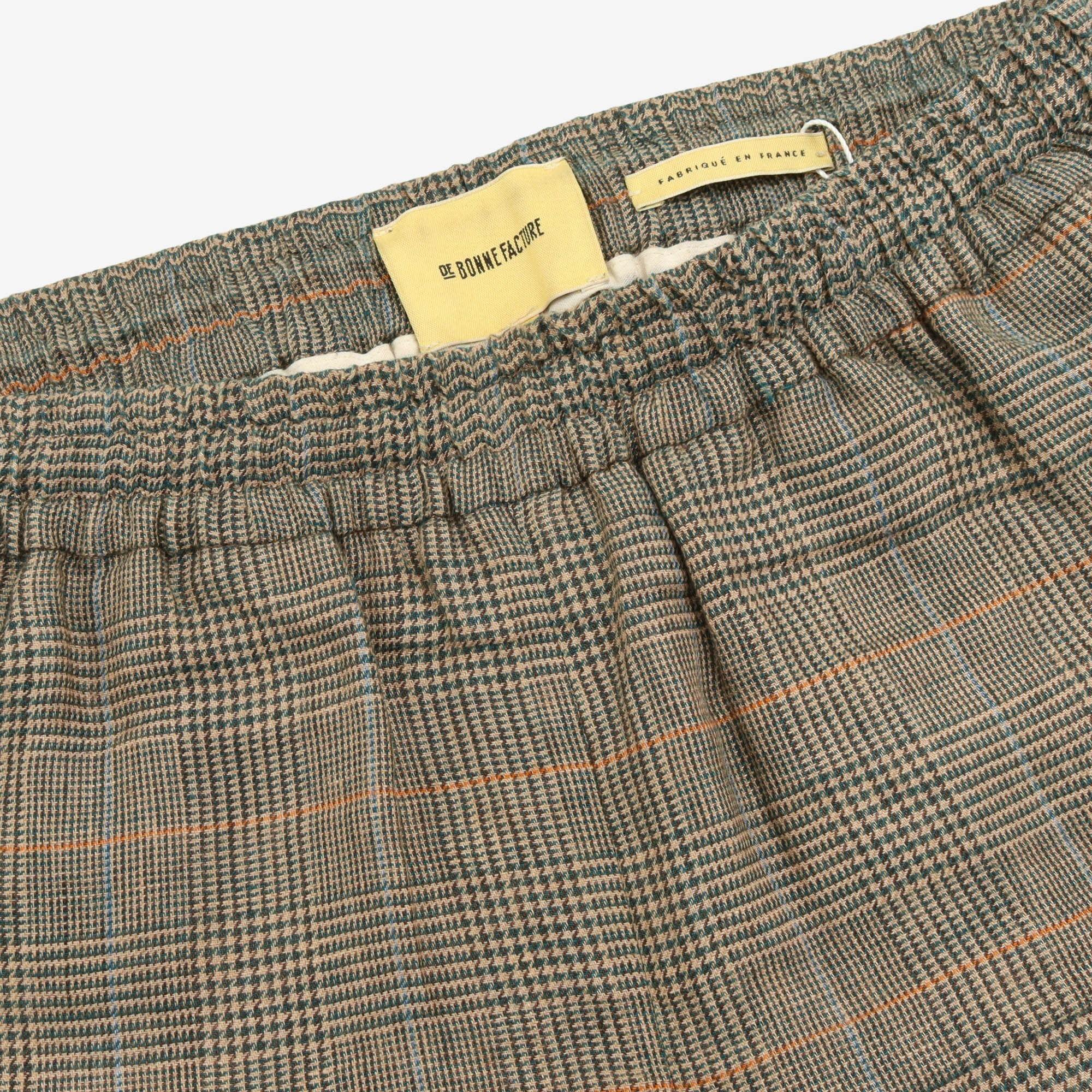 Lounge Check Drawstring Linen Trousers (30W X 32L) - Image 3