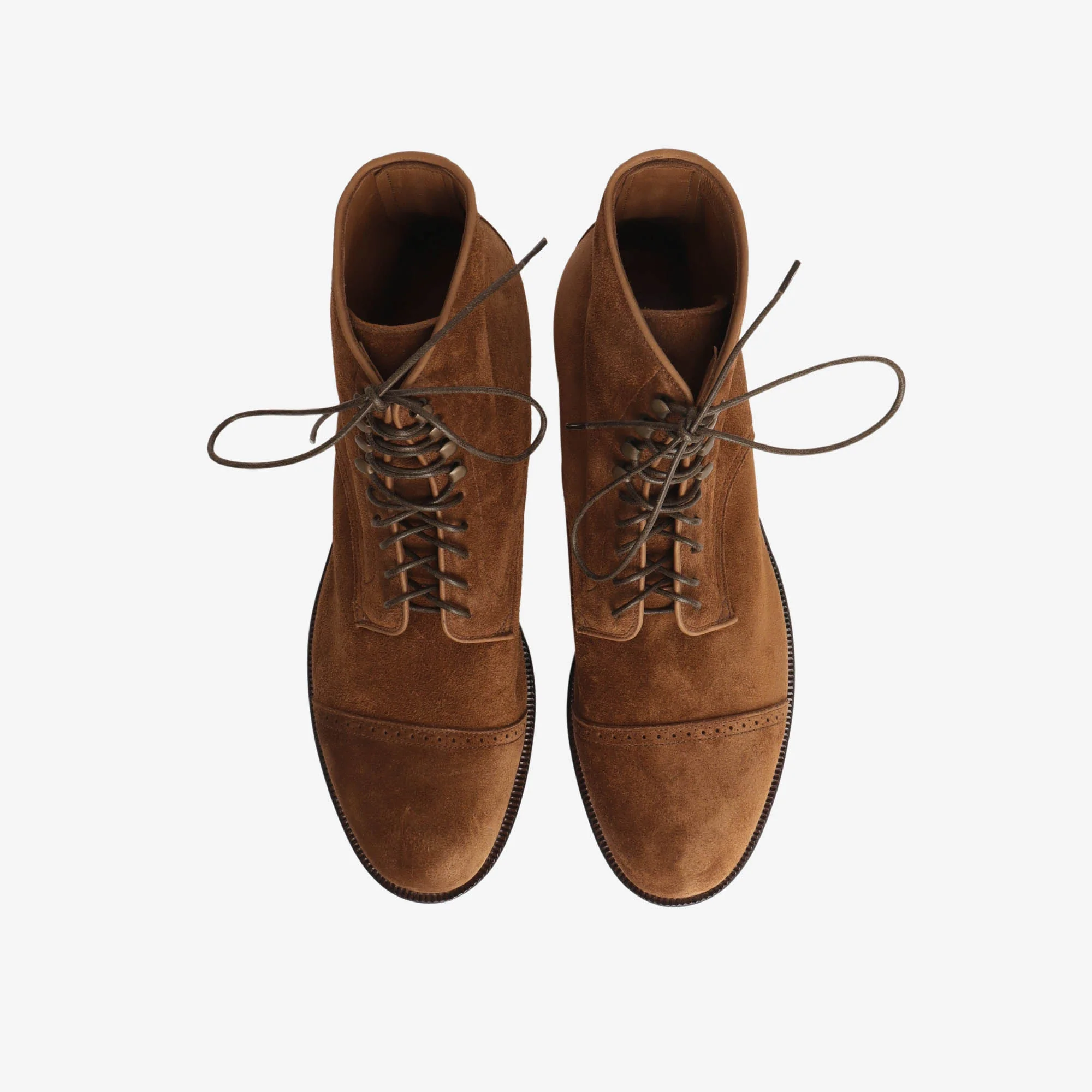 Navvy Brogue Boot - Brown Suede (1940 Last) - Image 5