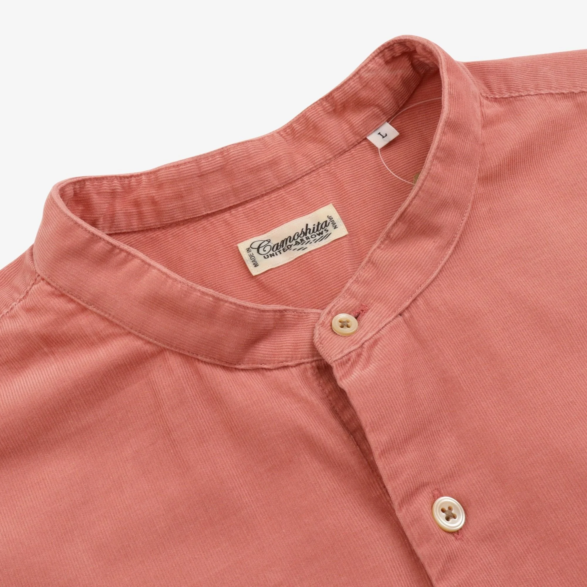 Needlecord Collarless Shirt - Image 4