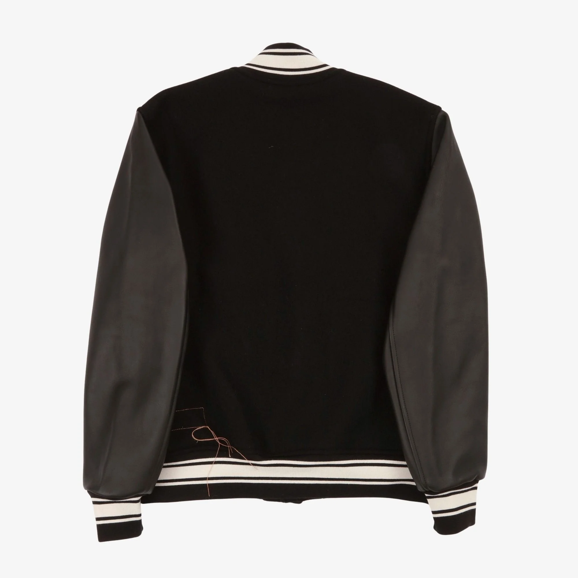 Oxford Wool Leather Bomber Jacket - Image 2