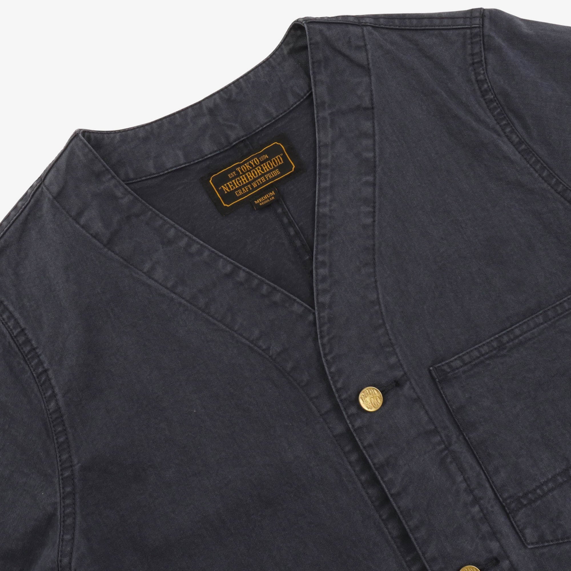 Colarless Shop Coat - Image 3