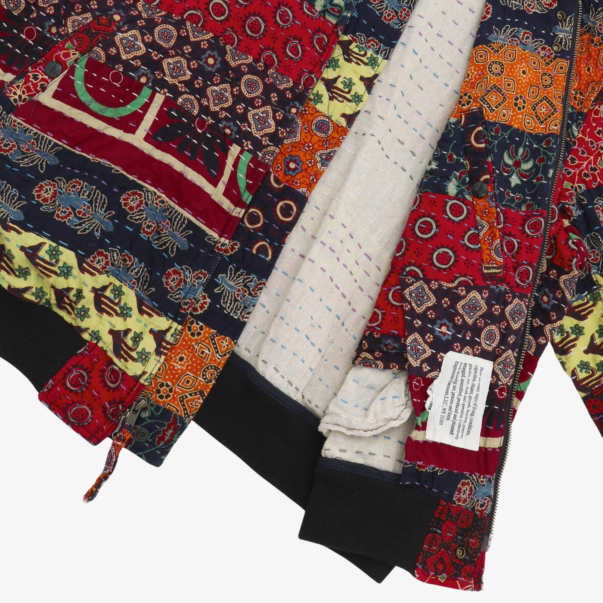 Patchwork Paisley Aviator Jacket - Image 4