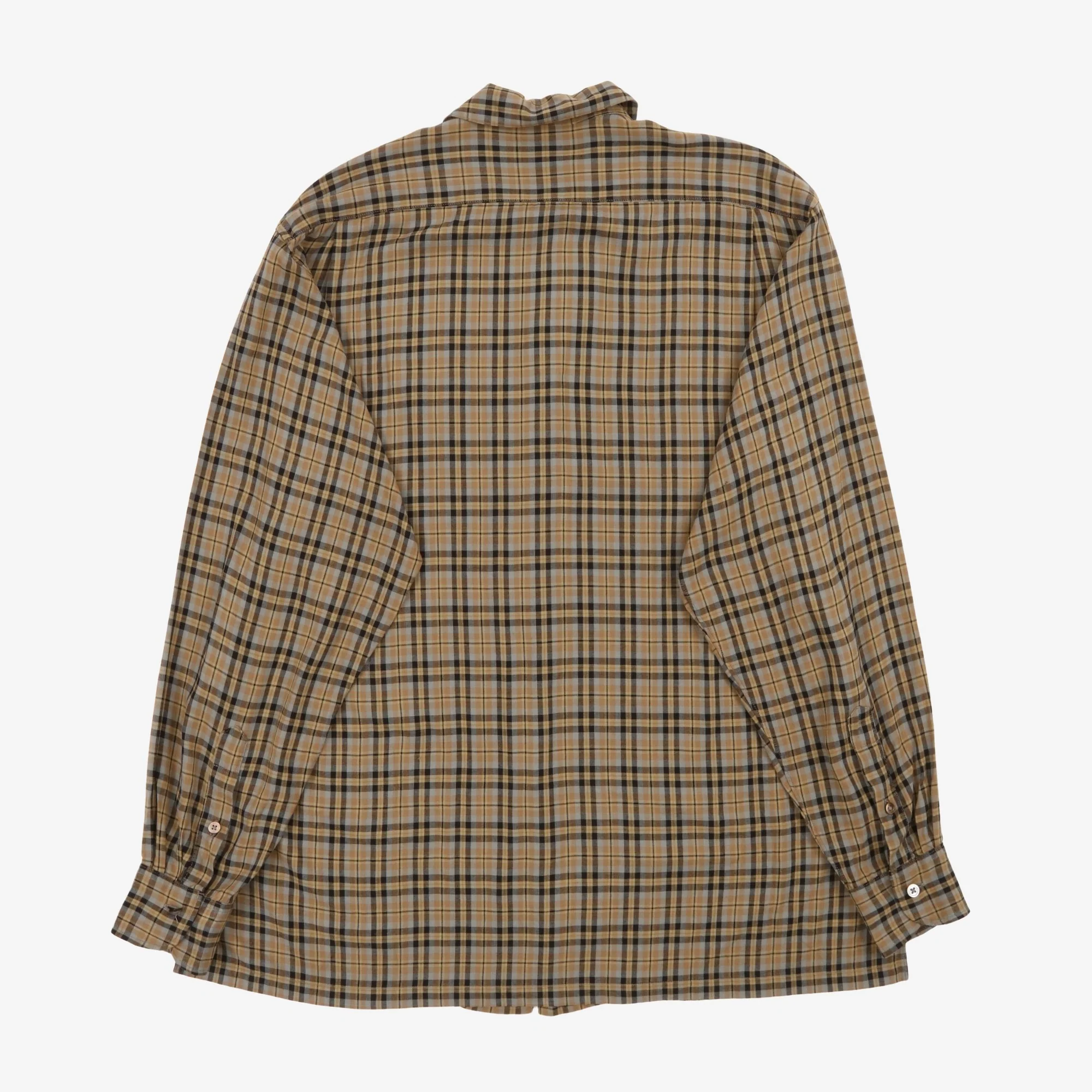 Plaid Open Collar Shirt - Image 2