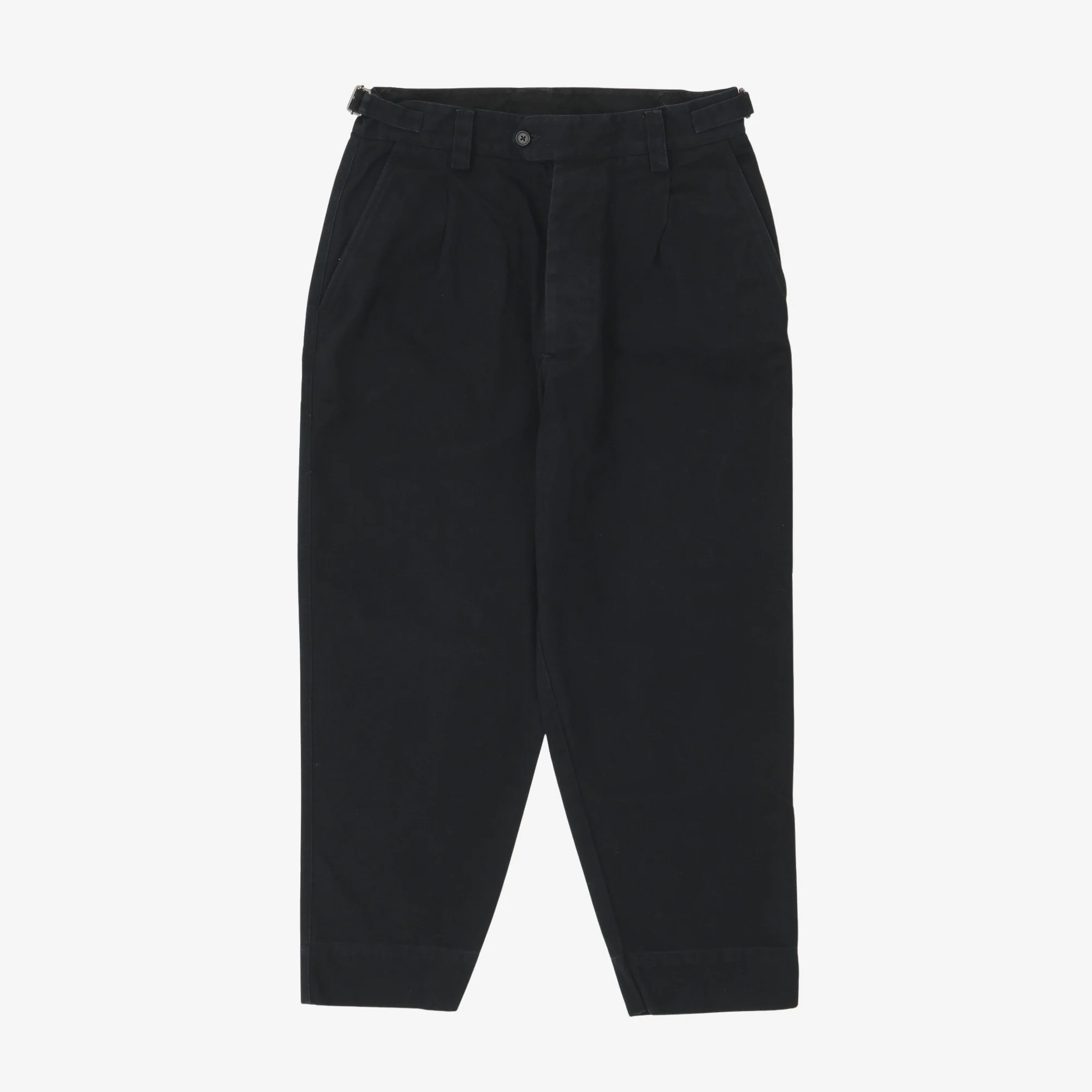 Pleated Canvas Trousers (34W X 26L)