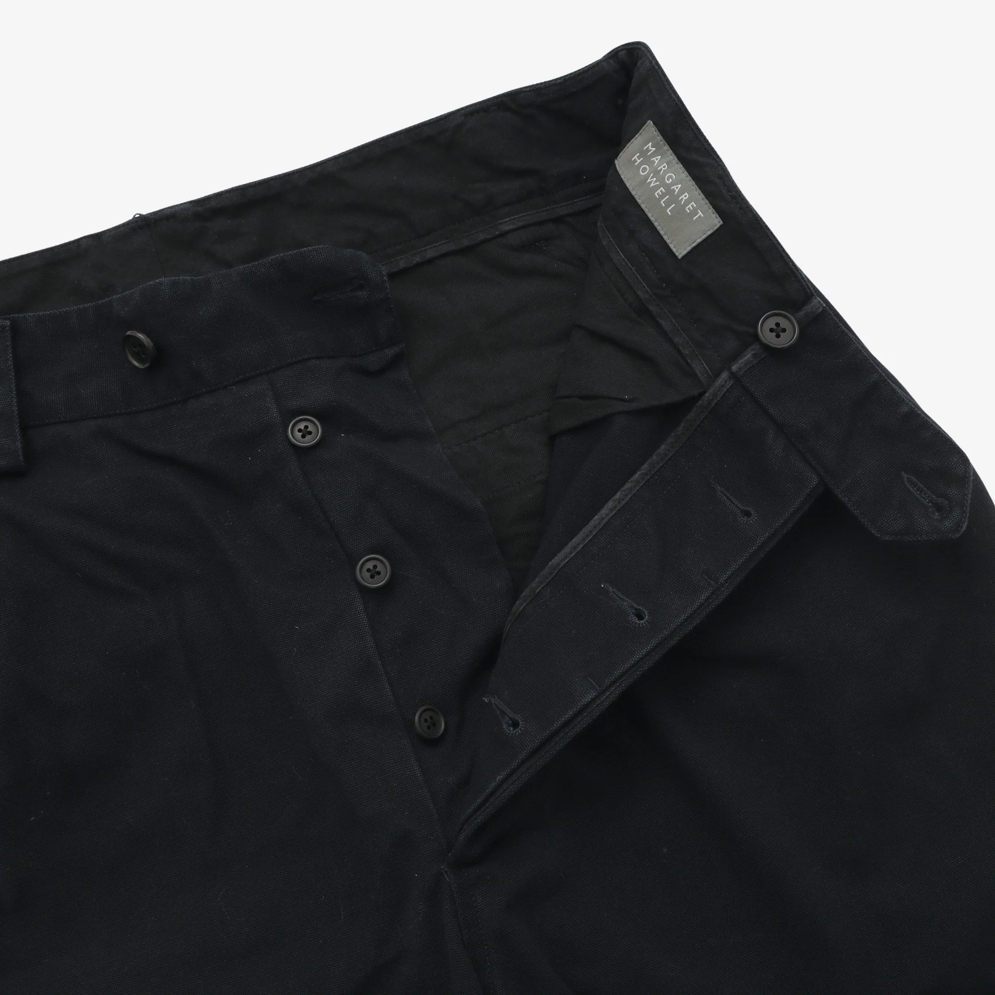 Pleated Canvas Trousers (34W X 26L) - Image 3