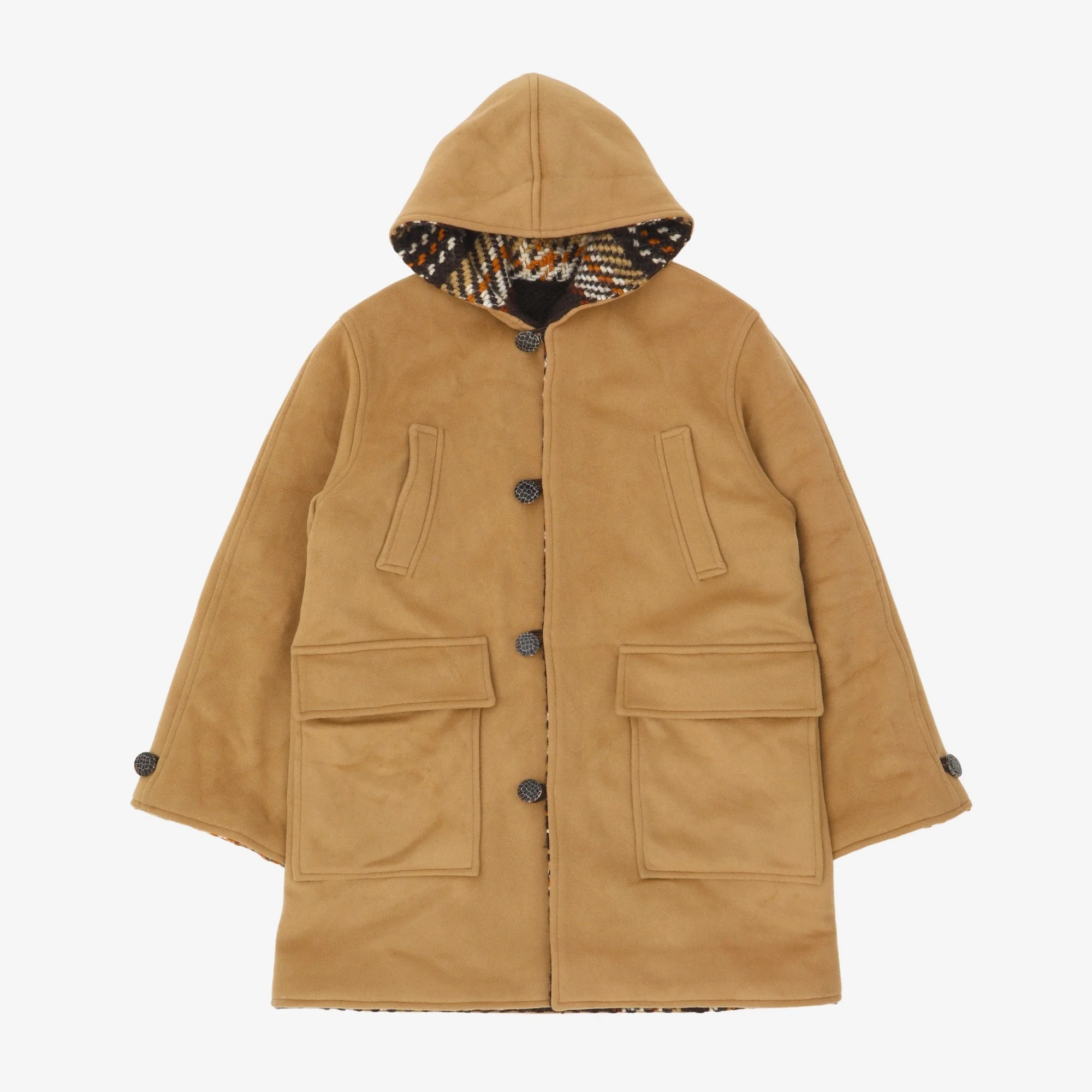 Reversible Woven Check Overcoat - Image 3