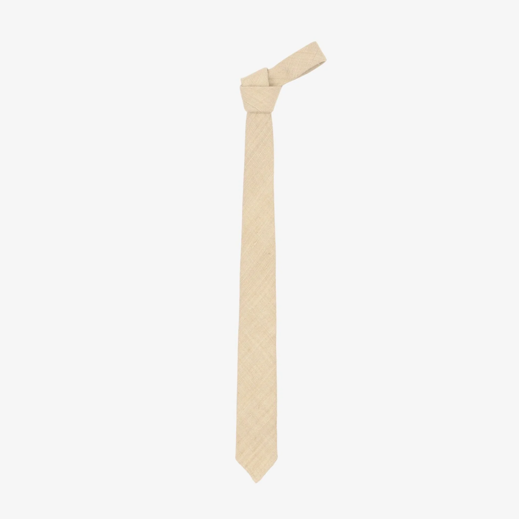 Sand Tussah Hand Rolled Silk Tie