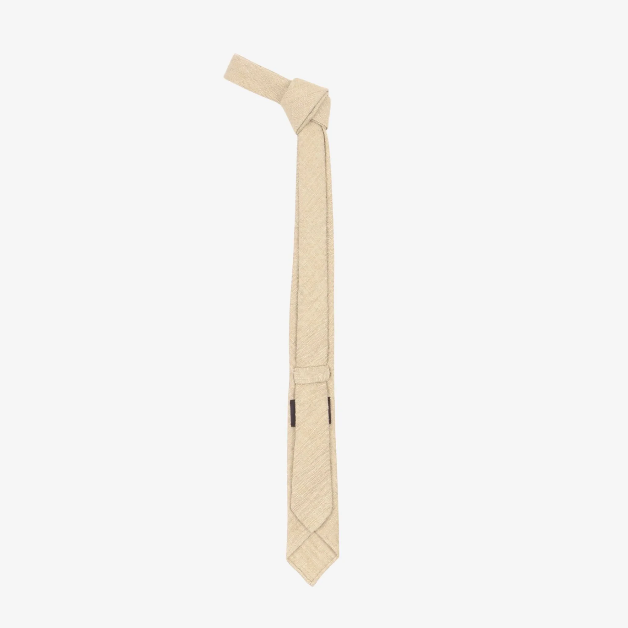 Sand Tussah Hand Rolled Silk Tie - Image 2