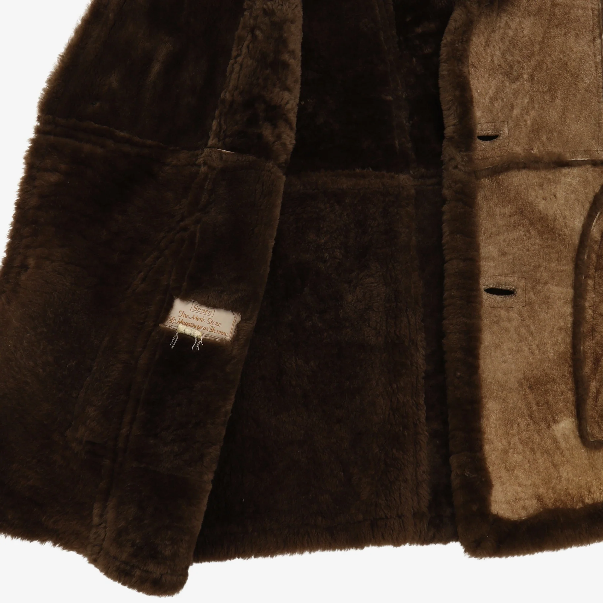 Vintage 1970s Sears Shearling Leather Jacket - Image 4