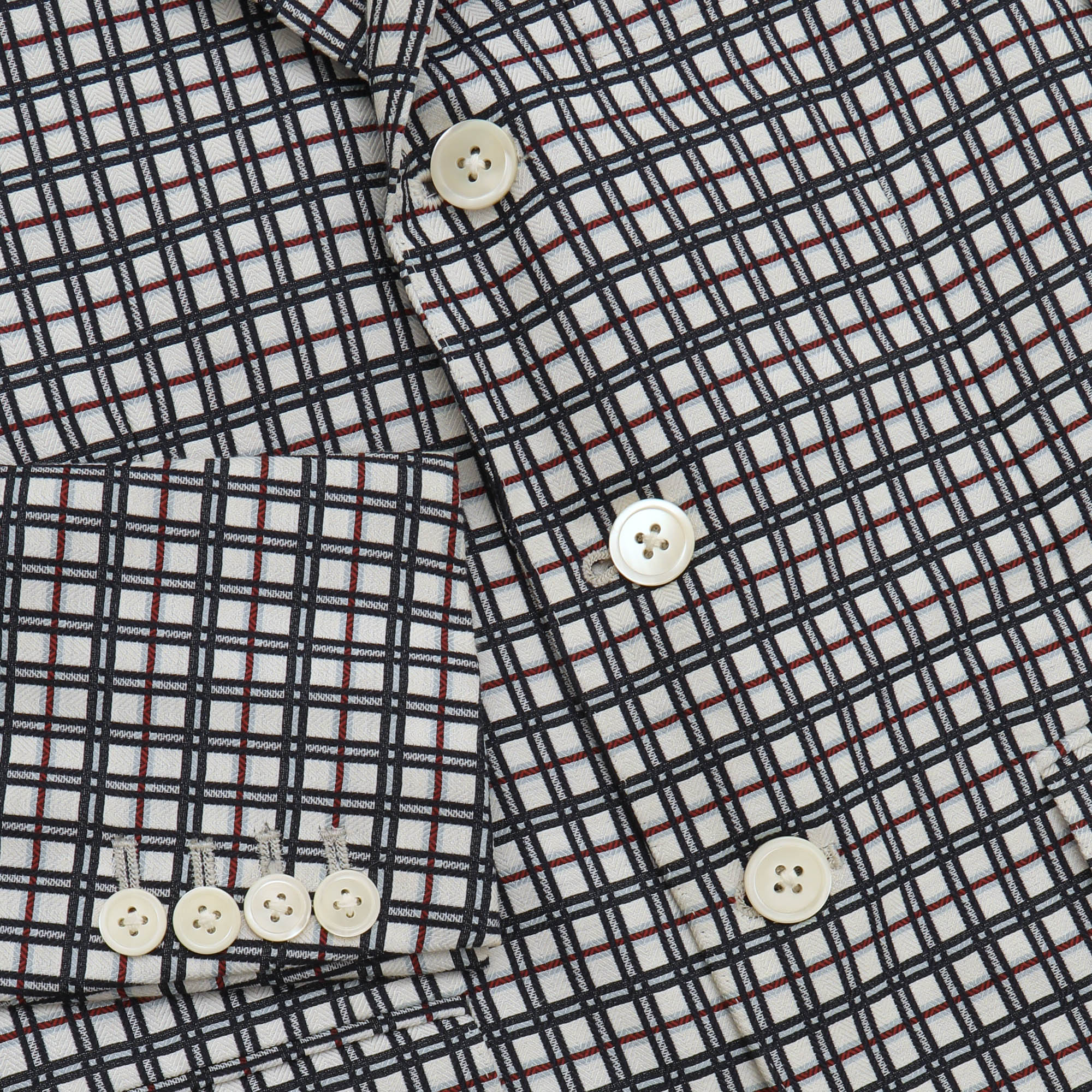Silk Blend Check Blazer - Image 4