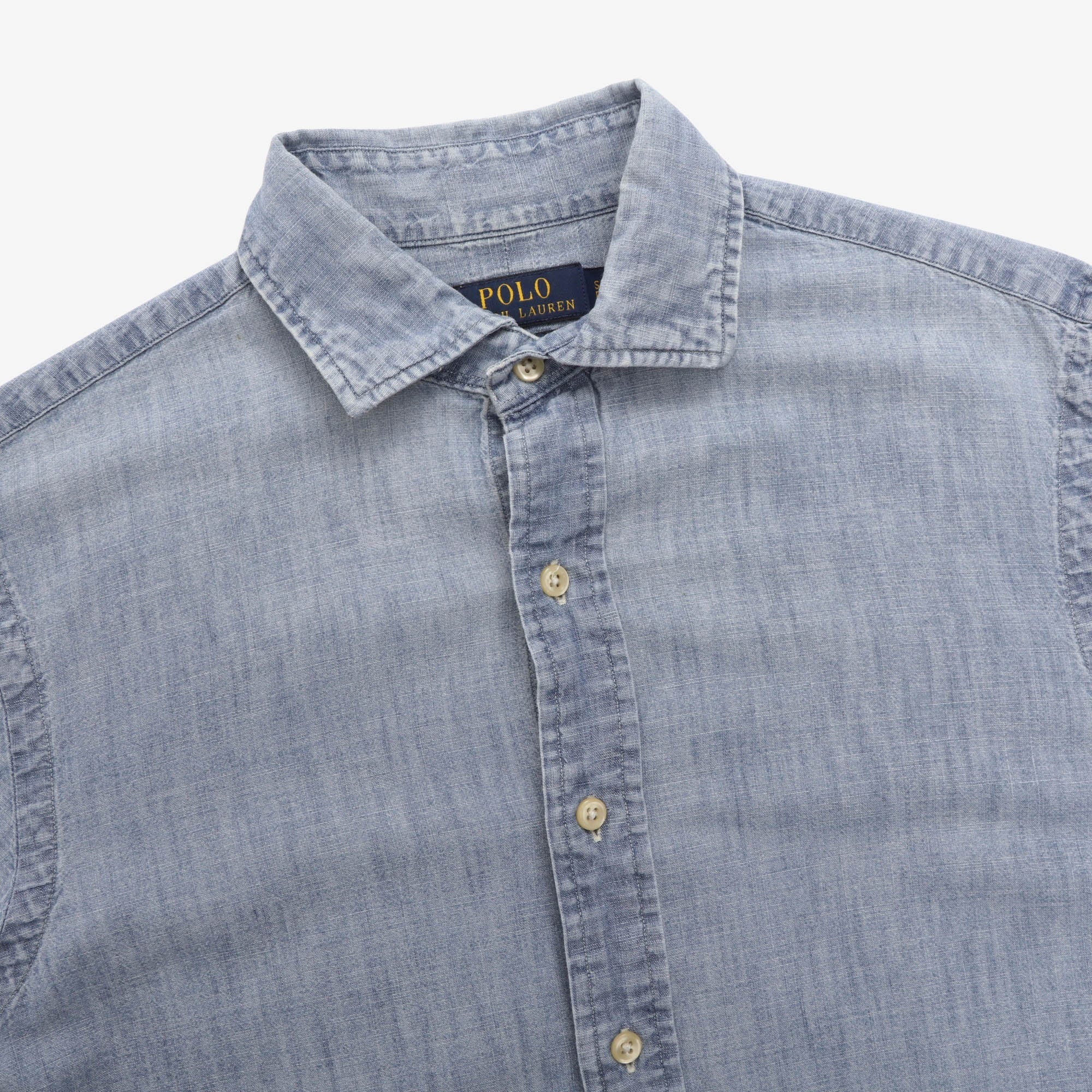 Slim Fit Chambray Shirt - Image 3