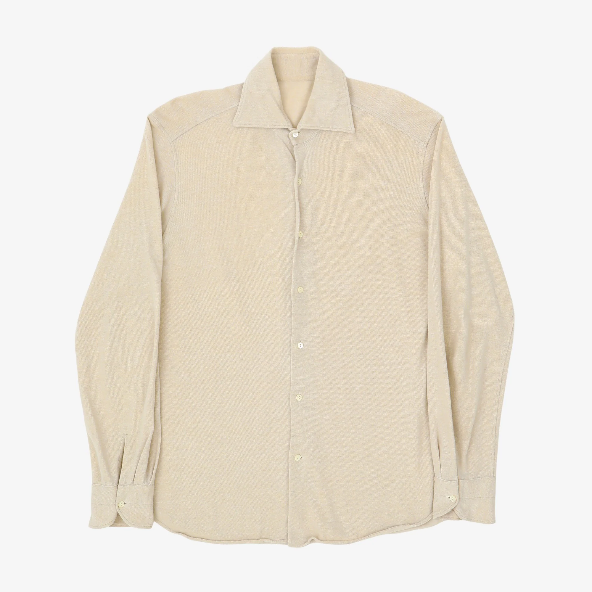 Spread Collar Pique Shirt