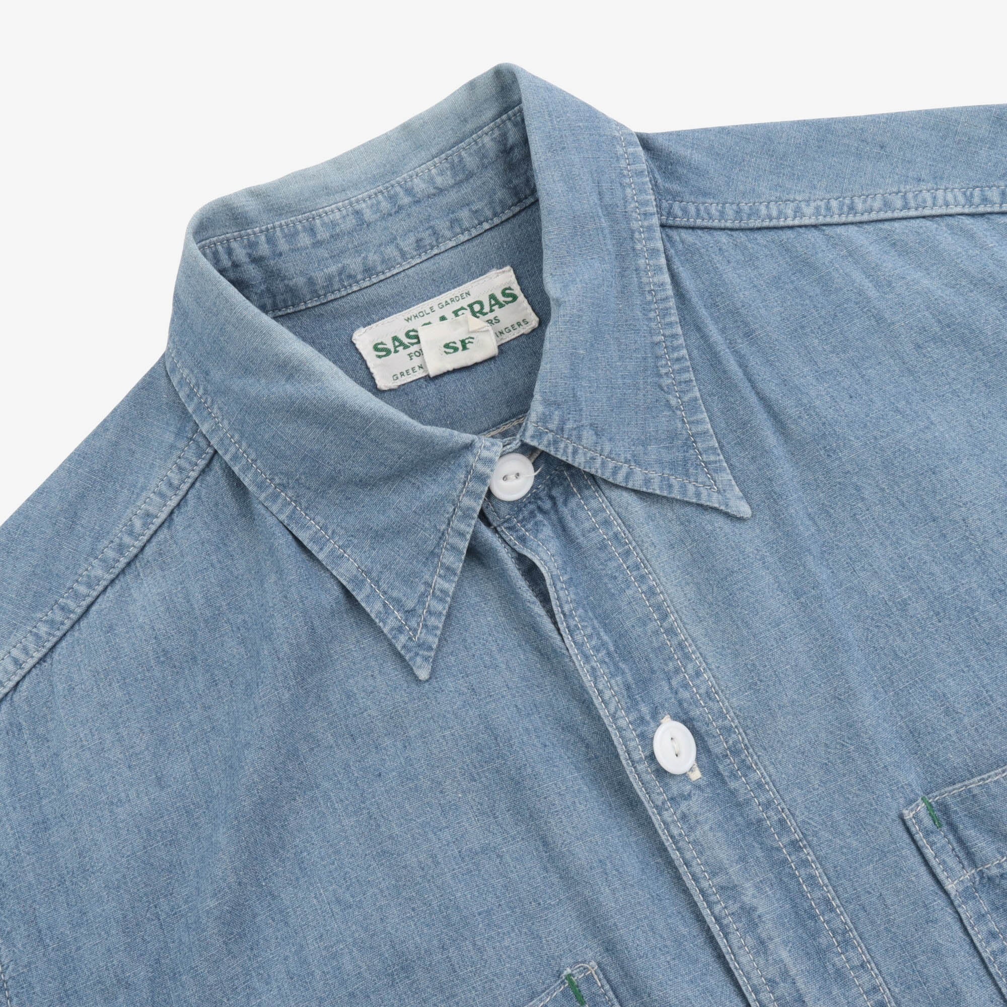 SS Feel Sun Chambray Work Shirt - Image 3