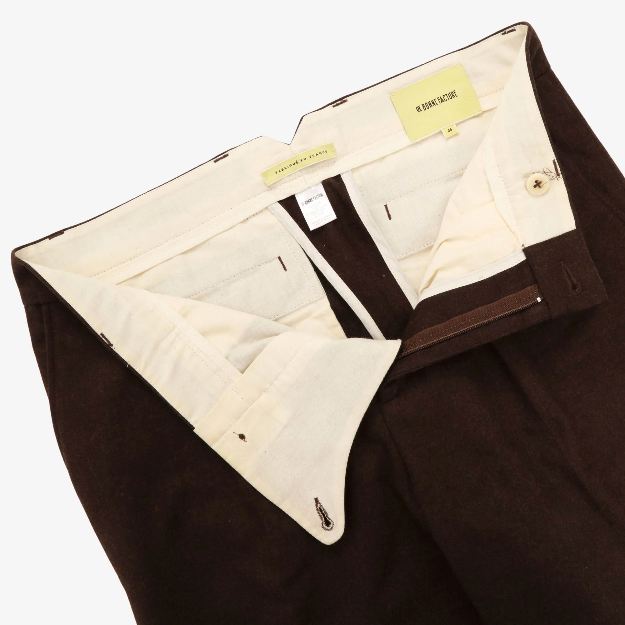 Straight Pleated Wool Trousers (31W X 30L) - Image 3