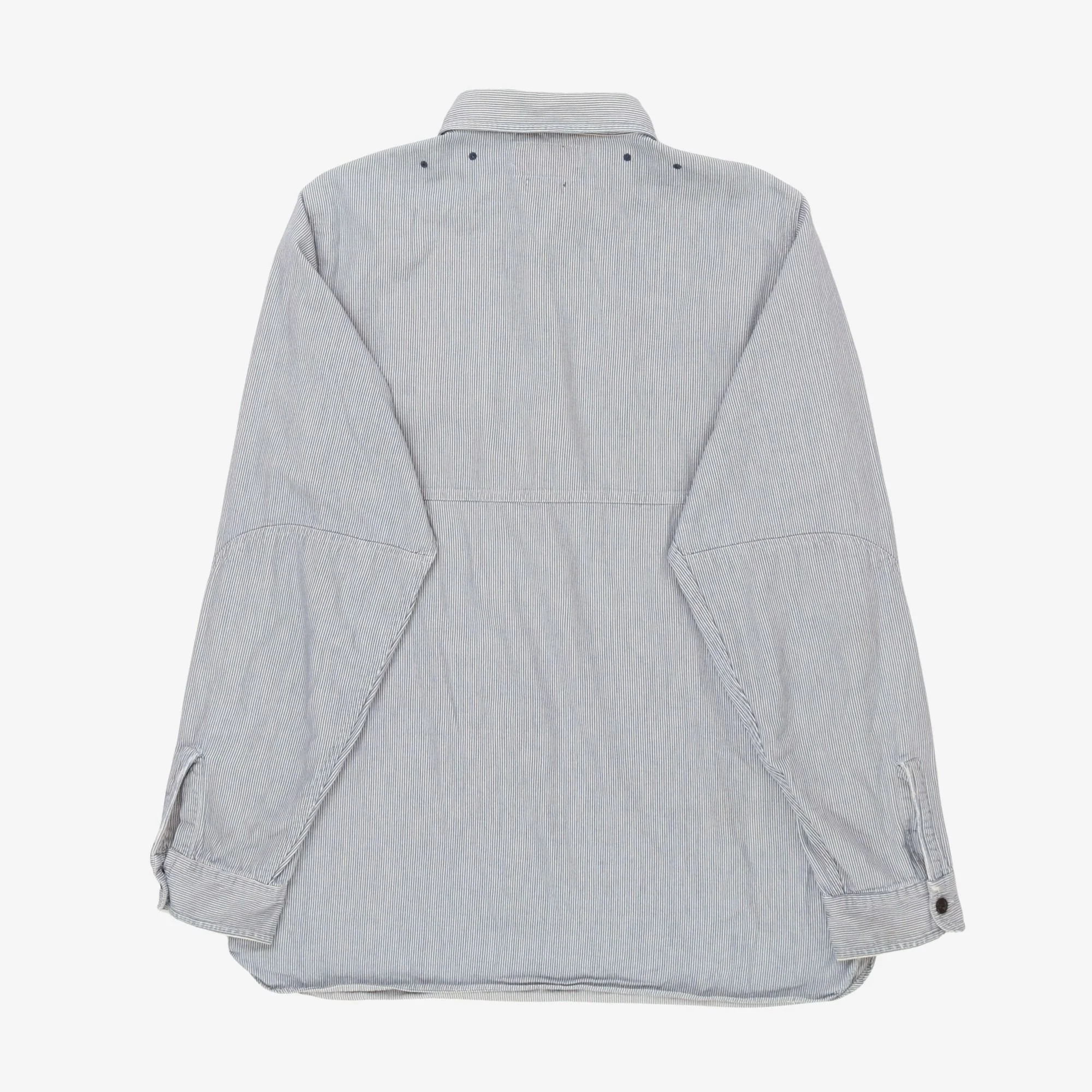 Hickory Stripe Half Zip Shirt - Image 2