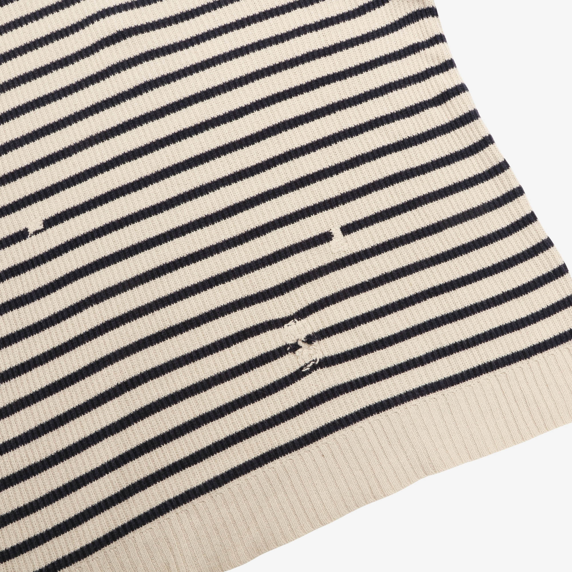 Striped Linen Blend Button Sweater - Image 5