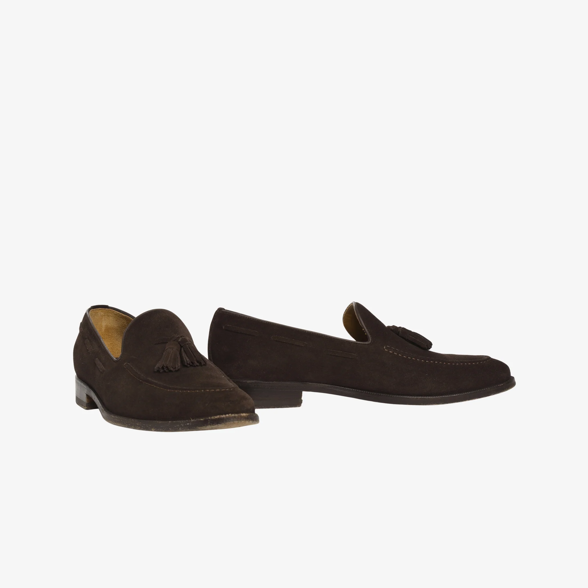 Suede Tasseled Loafers - Image 2