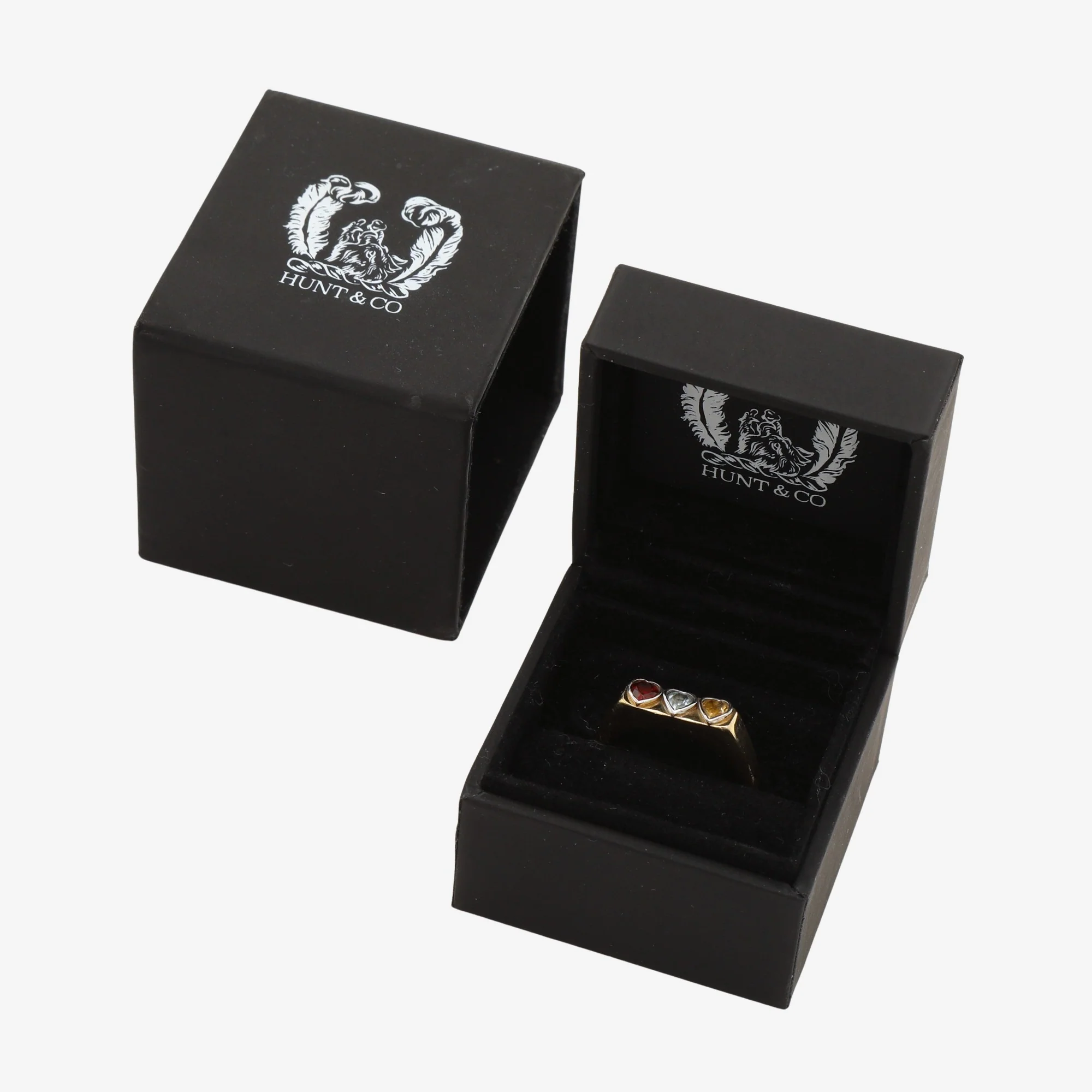 Three Stone Heart Ring - Image 5