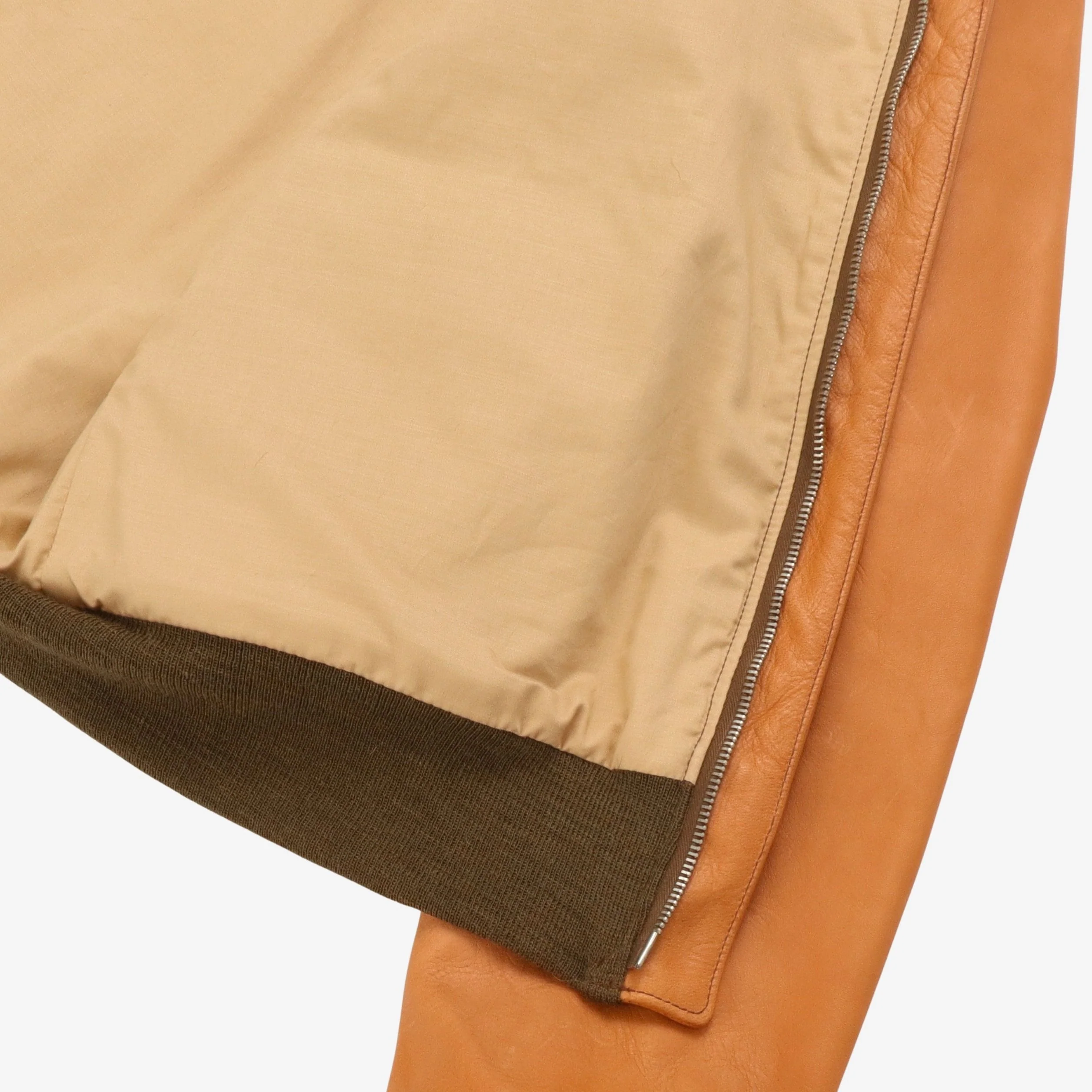Type A-2 Raw Sienna Leather Jacket - Image 4
