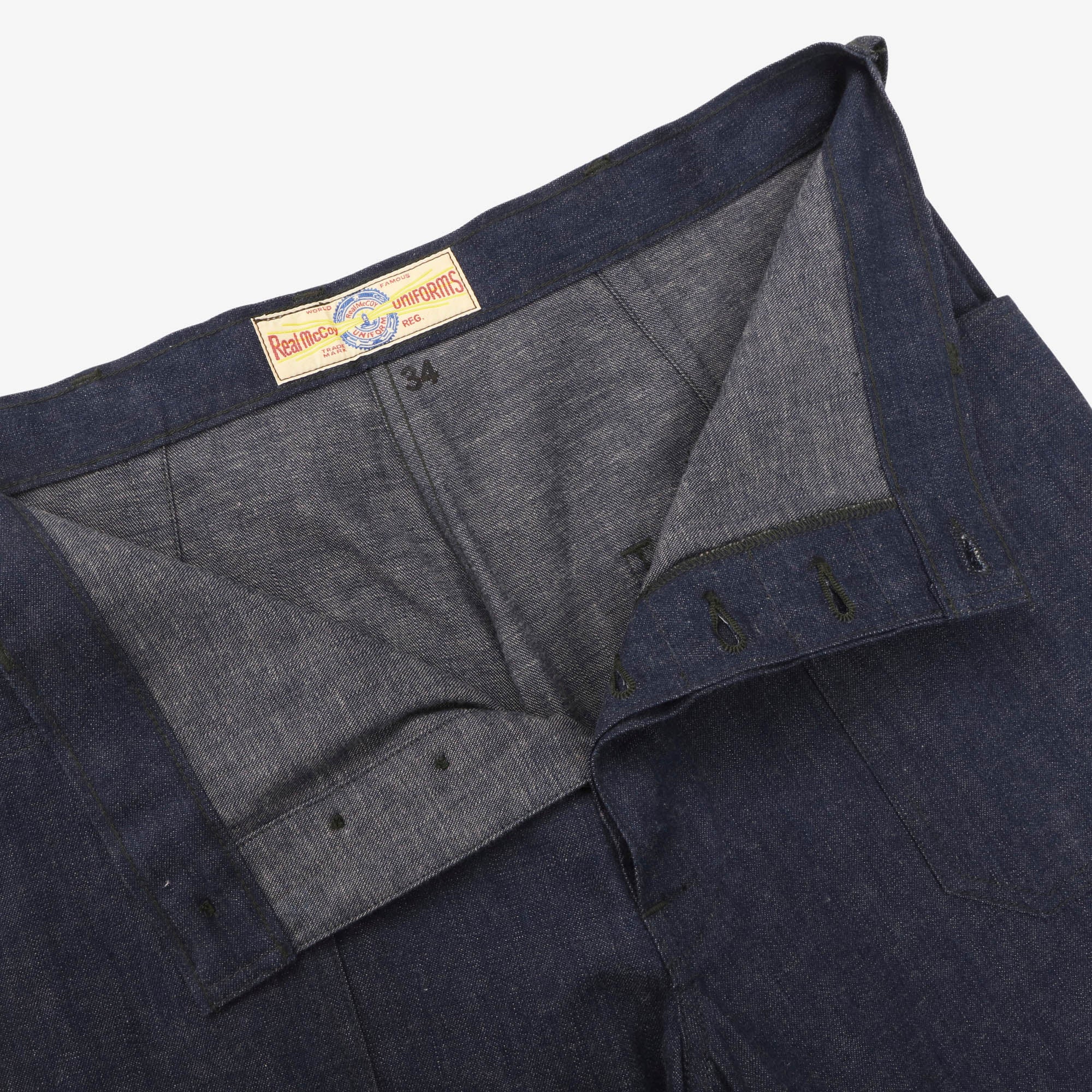 US Navy Denim Dungaree Trousers (36W X 36L) - Image 3