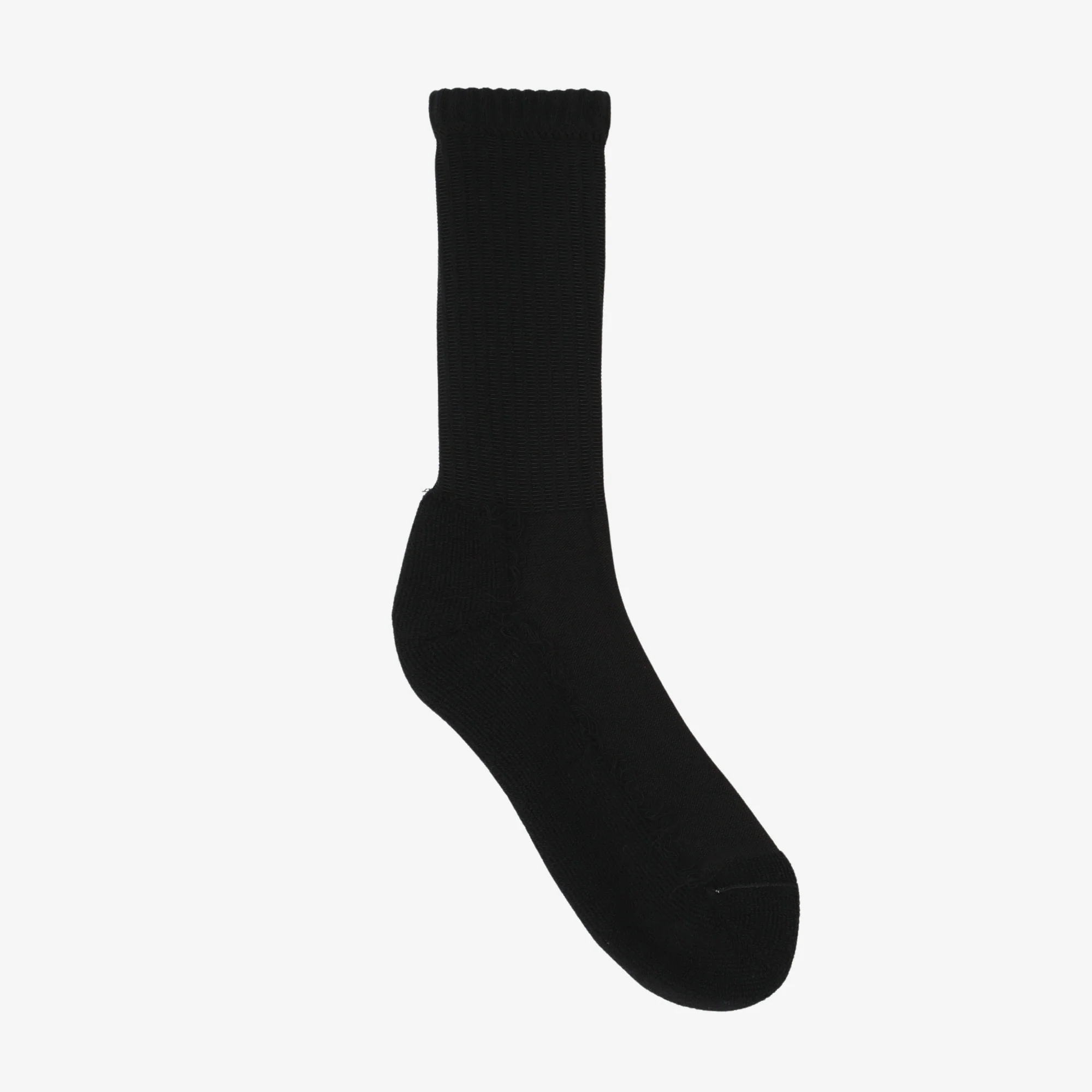 USA Cotton Crew Sock - All Black - Image 4