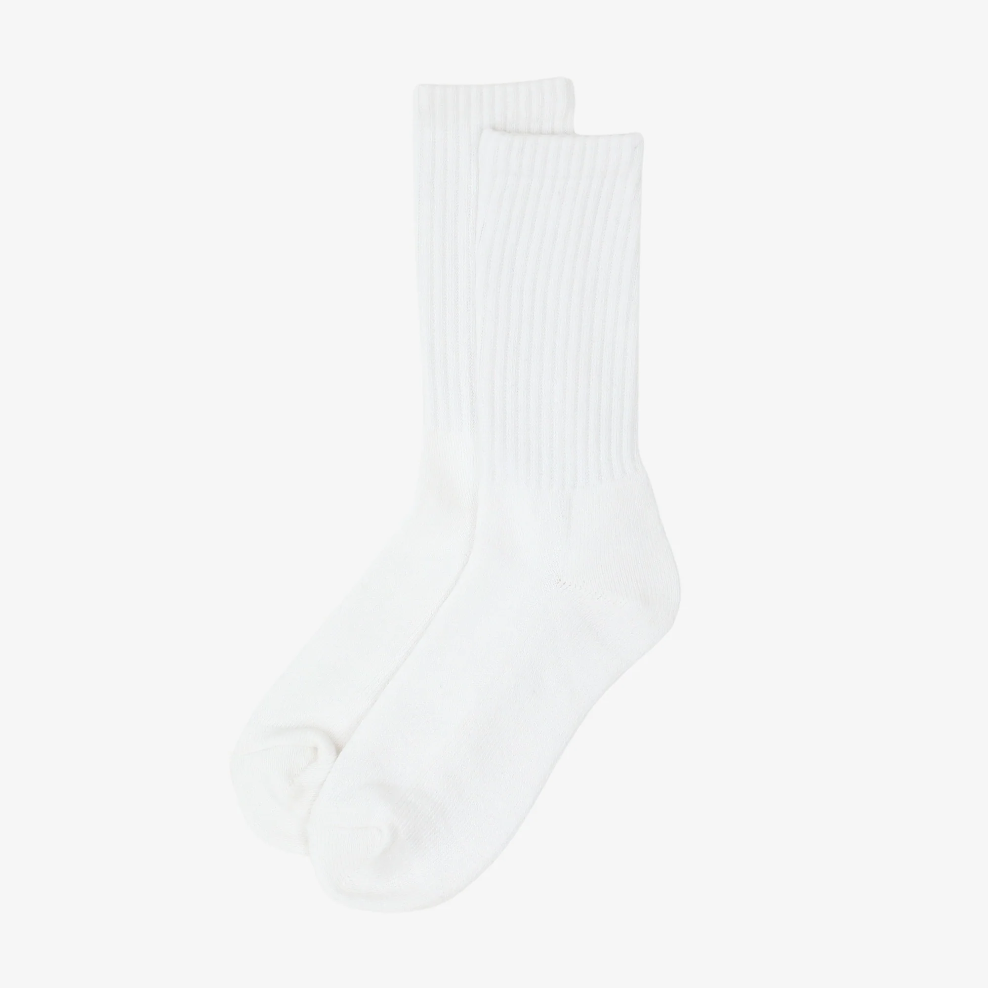USA Cotton Crew Sock - All White - Image 3