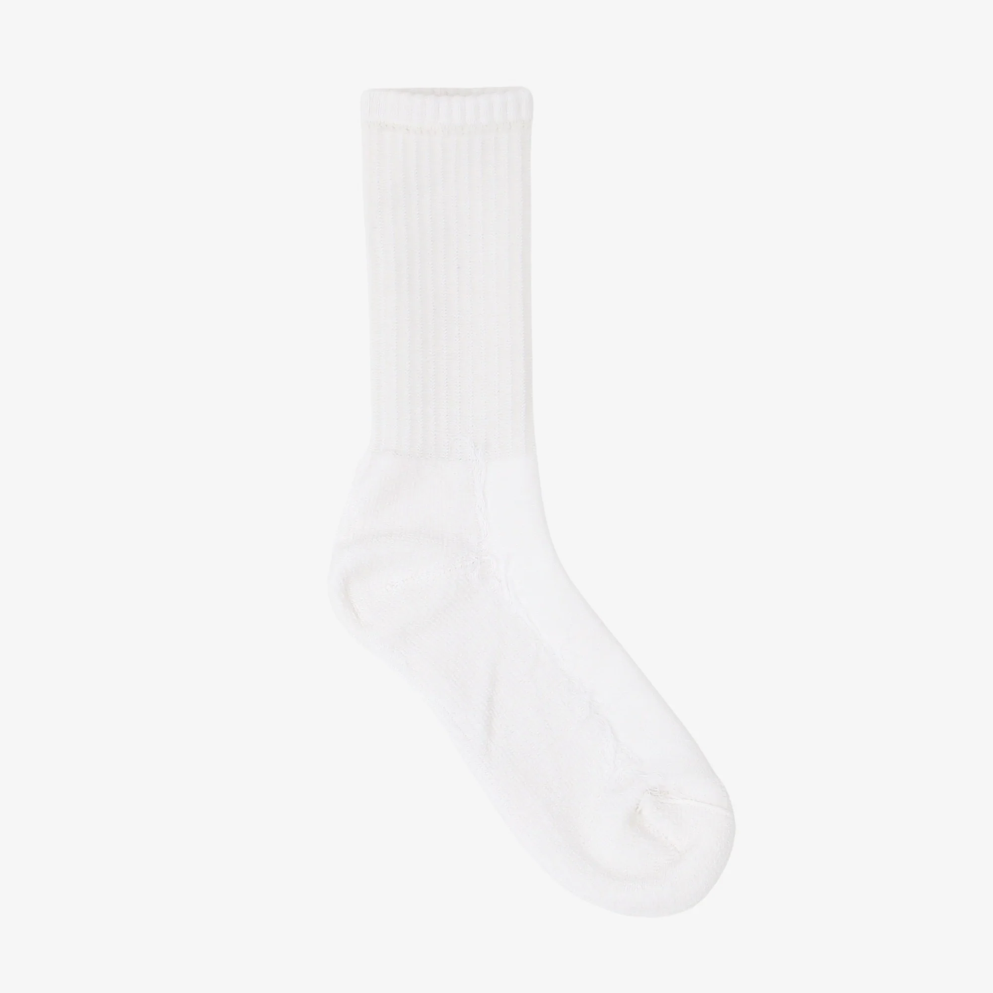 USA Cotton Crew Sock - All White - Image 4