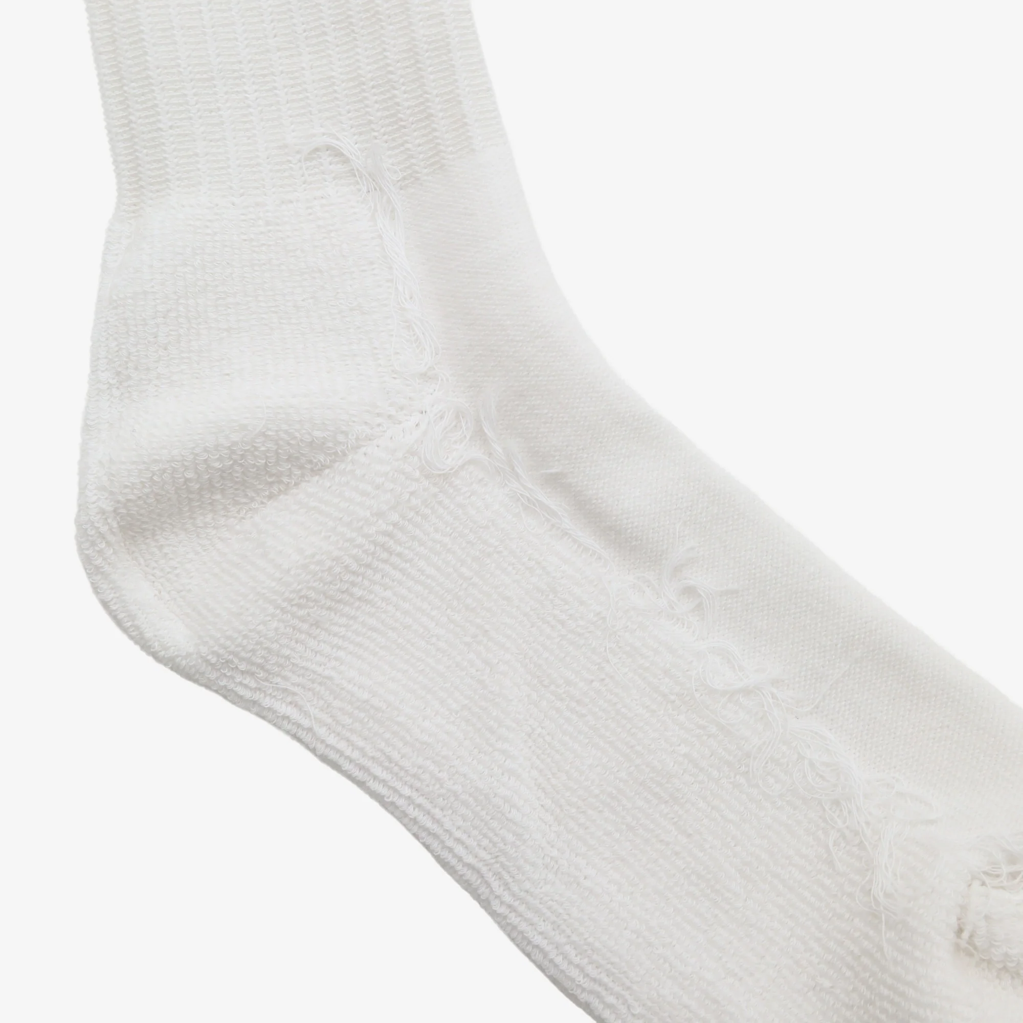 USA Cotton Crew Sock - All White - Image 5