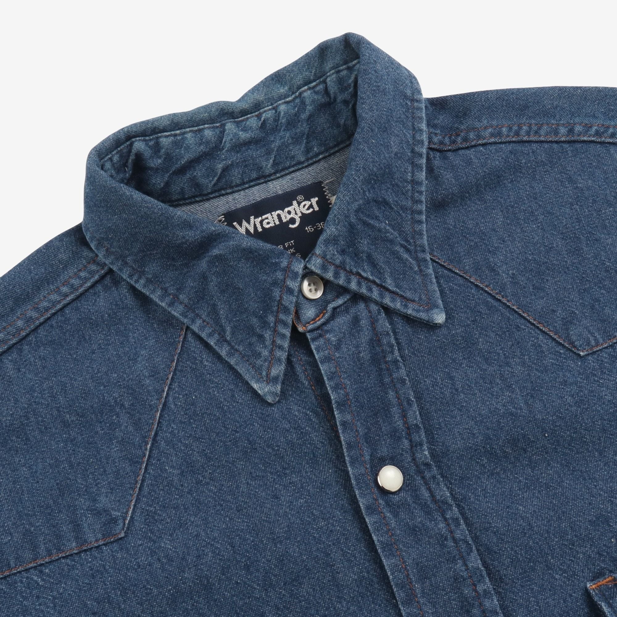 Western Denim Snap Shirt - Image 4