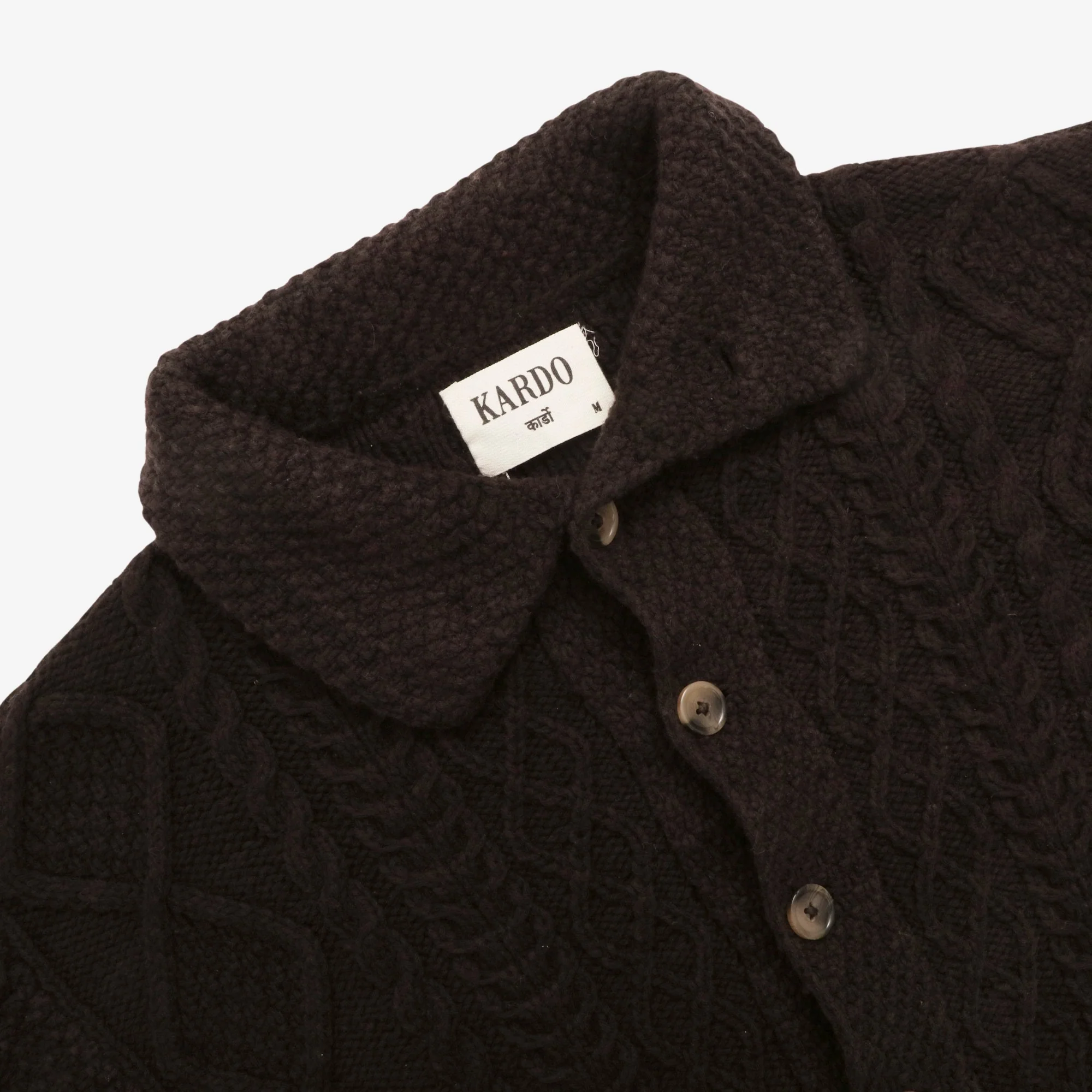 Wool Cable Knit Cardigan - Image 3