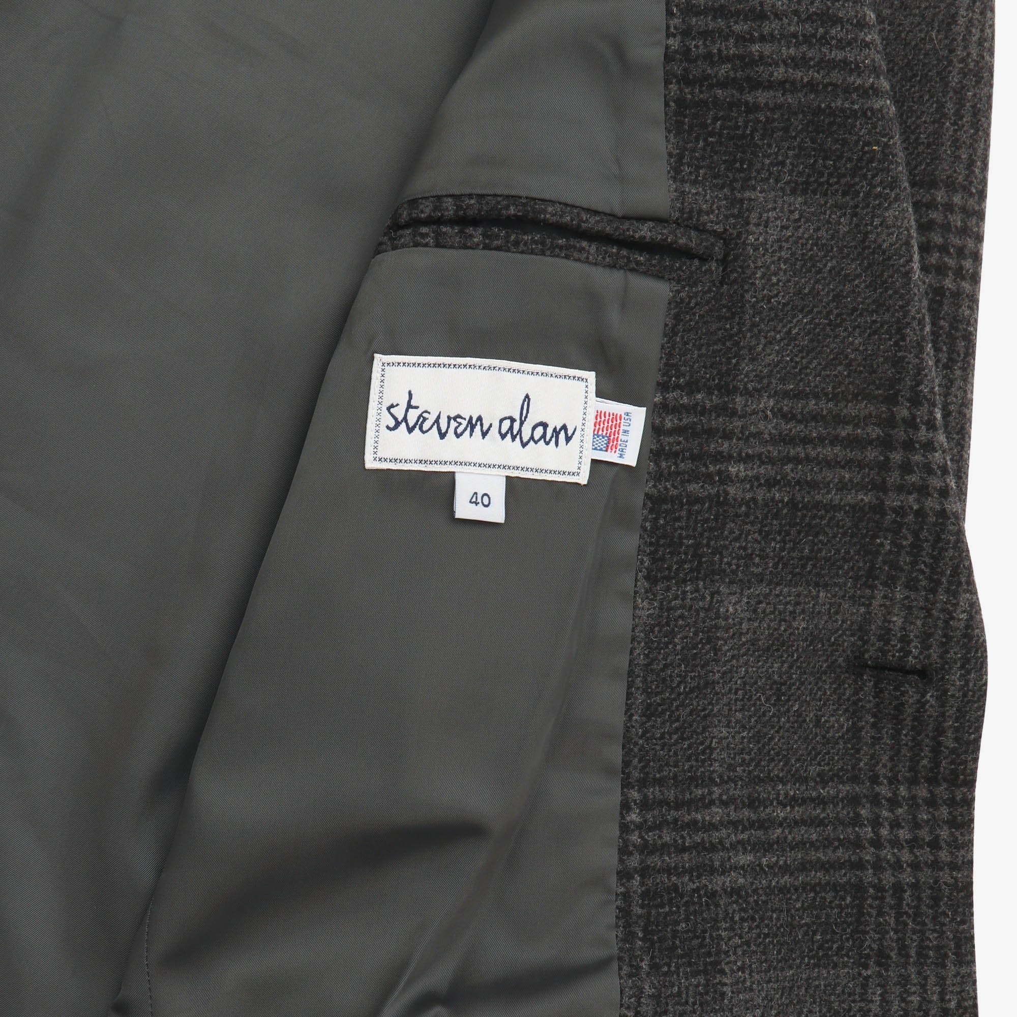 Wool Check Blazer - Image 5