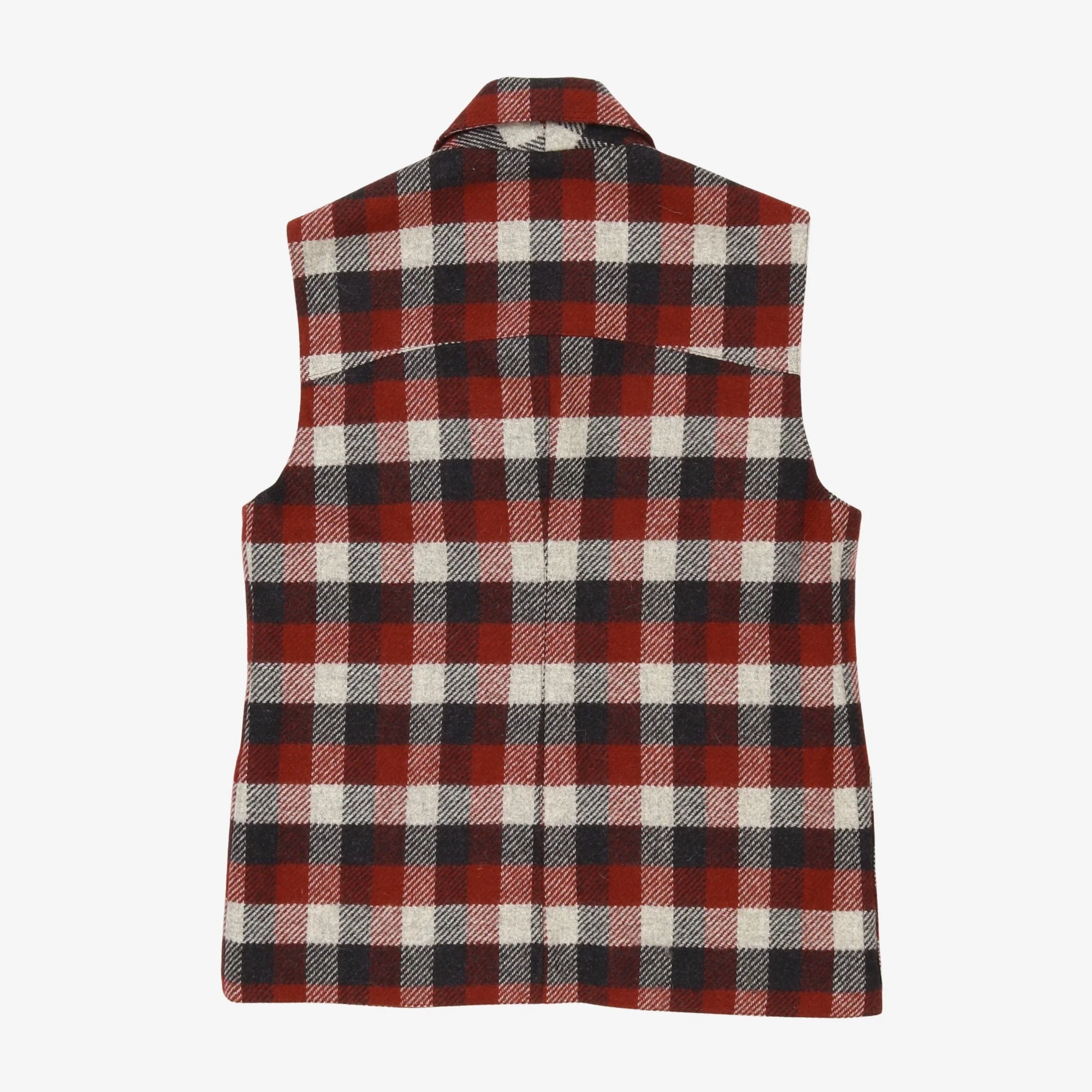 Wool Check Vest - Image 2
