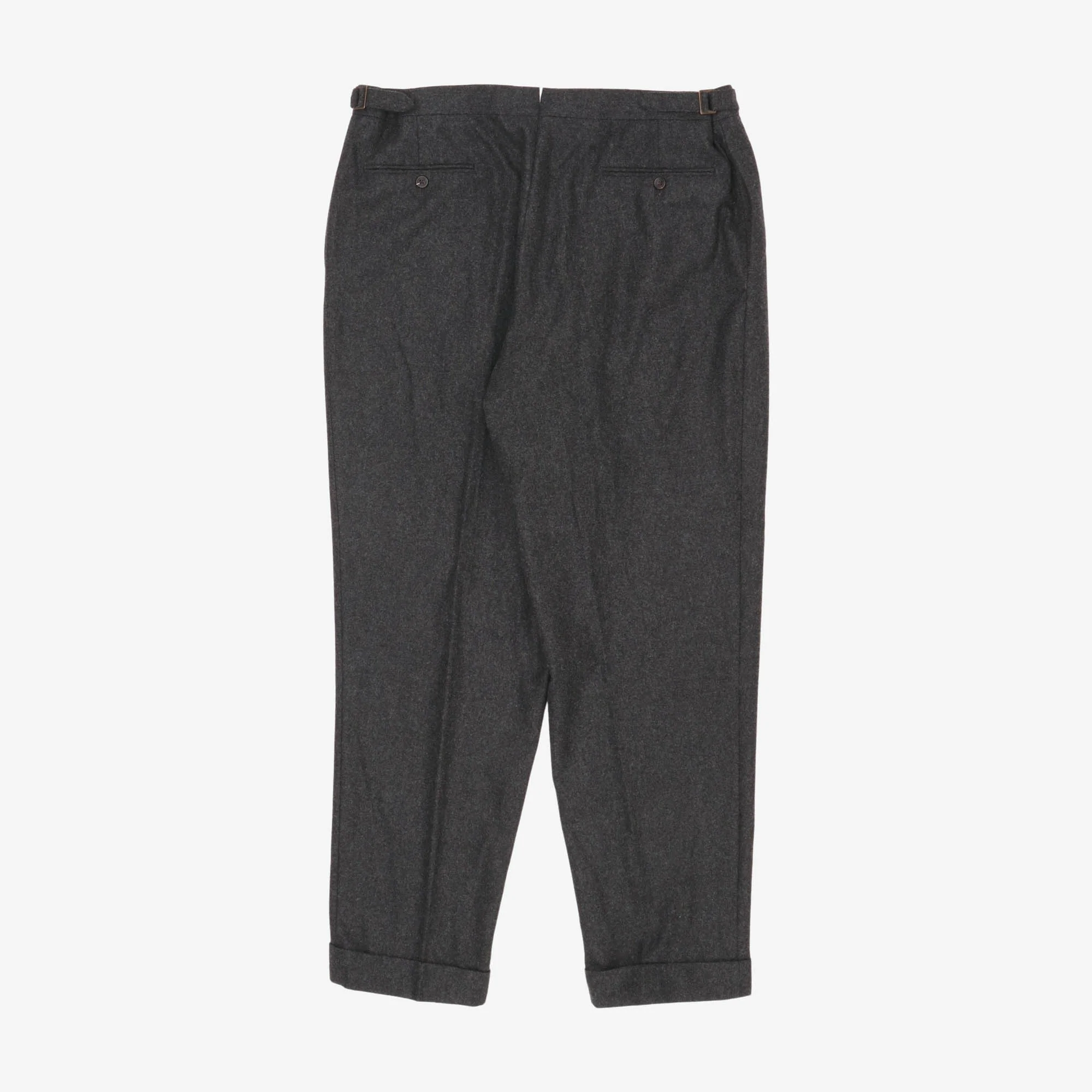 Wool Pleated Trousers (38W X 31L) - Image 2