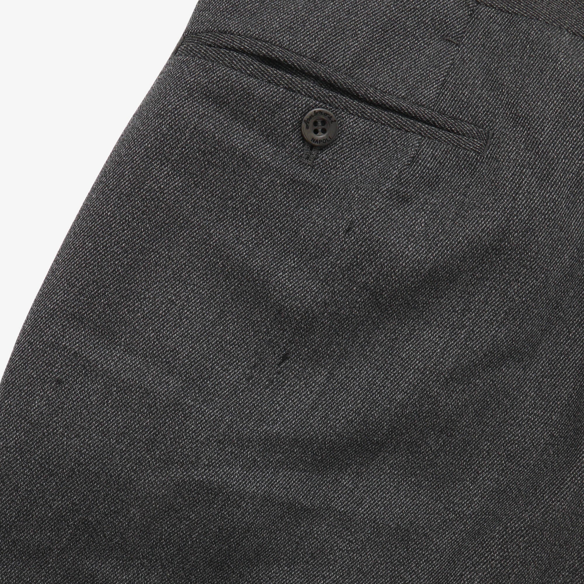 Wool Pleated Trousers (38W x 28.5L) - Image 6