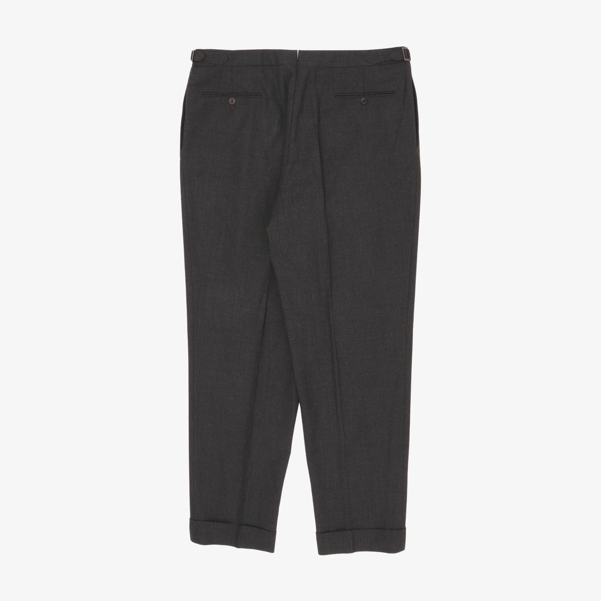 Wool Pleated Trousers (38W X 32L) - Image 2