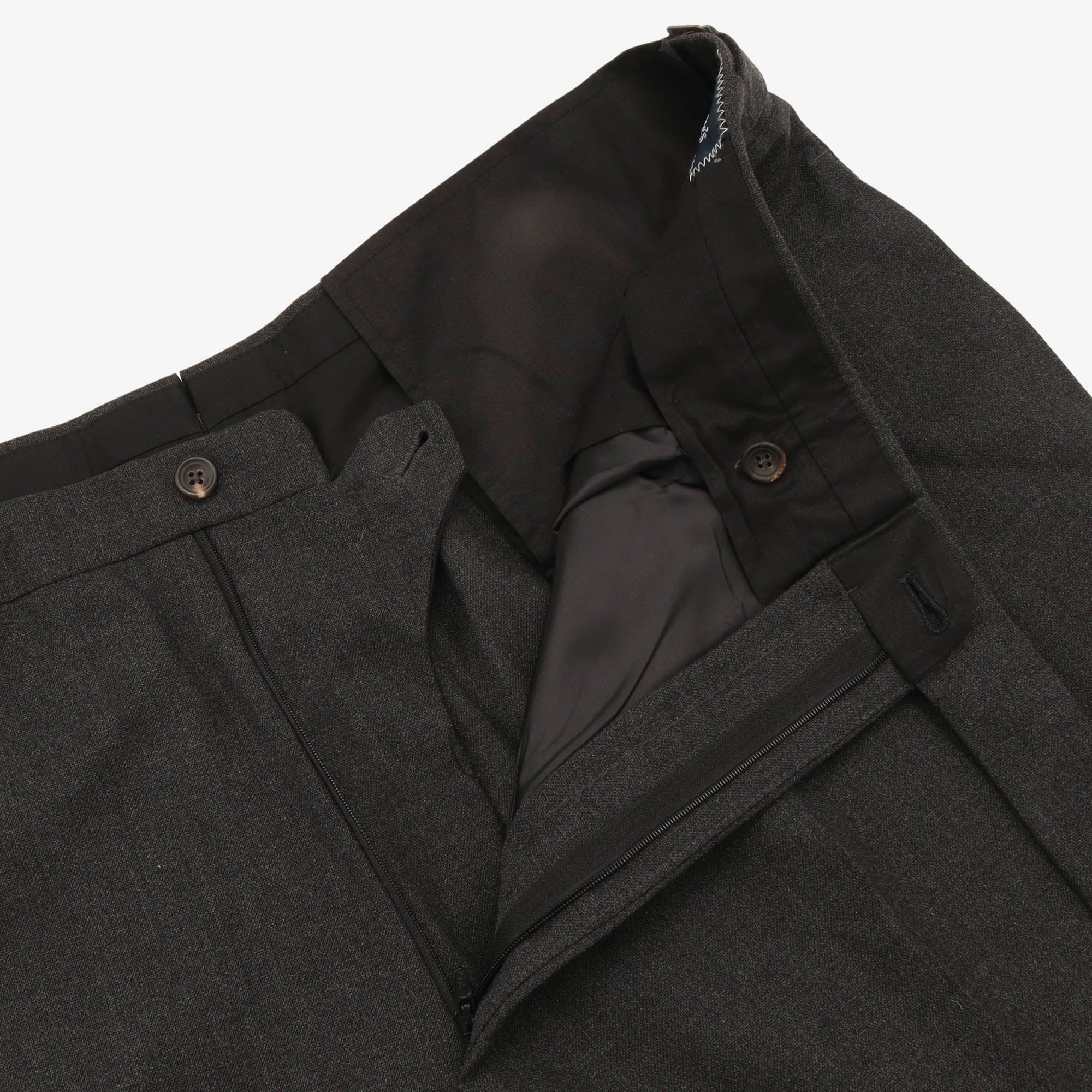Wool Pleated Trousers (38W X 32L) - Image 3