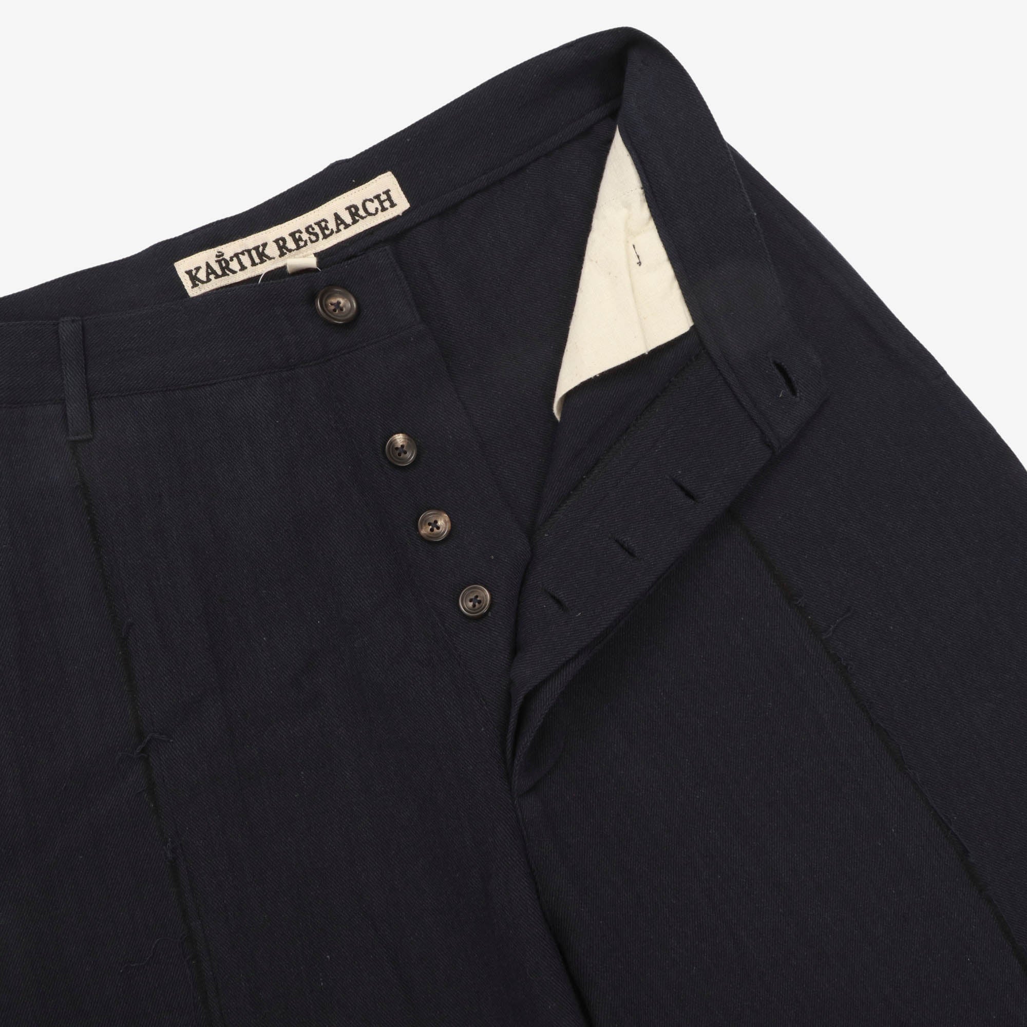 Wool Raw Hem Trousers (30W X 31L) - Image 3